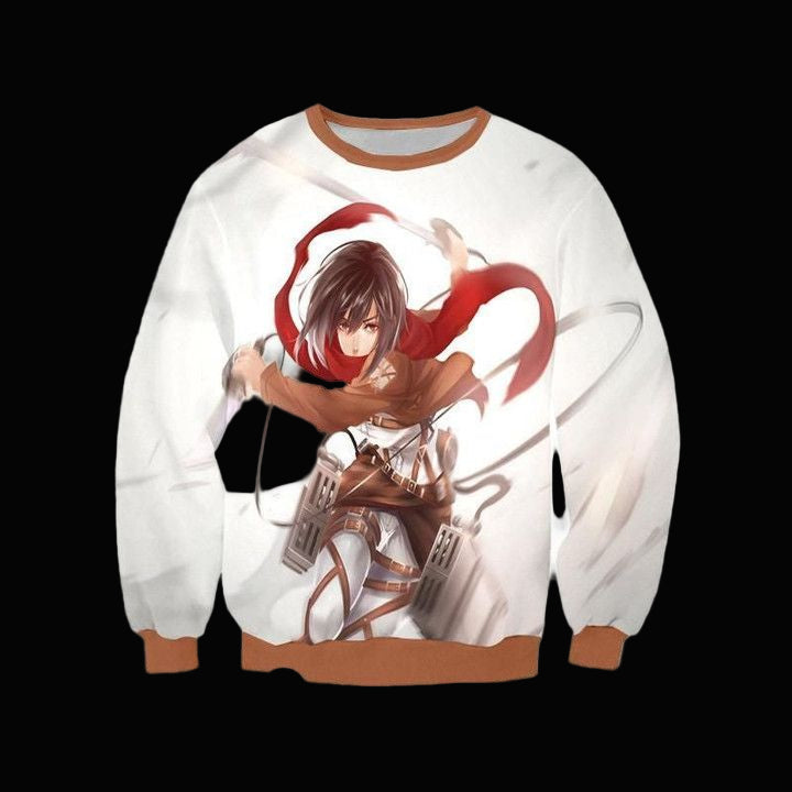 Attack On Titan Sweater ? Mikasa Ackerman In Her Omni 3D Printed Sweater ? Usalast