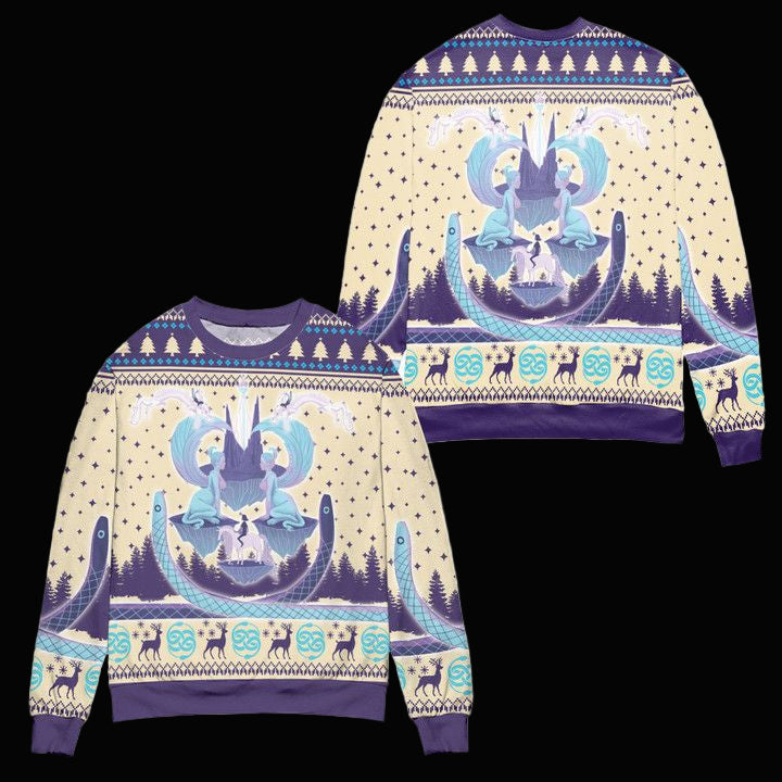 Auryn The Neverending Story Pine Tree Pattern Ugly Christmas Sweater ? Usalast