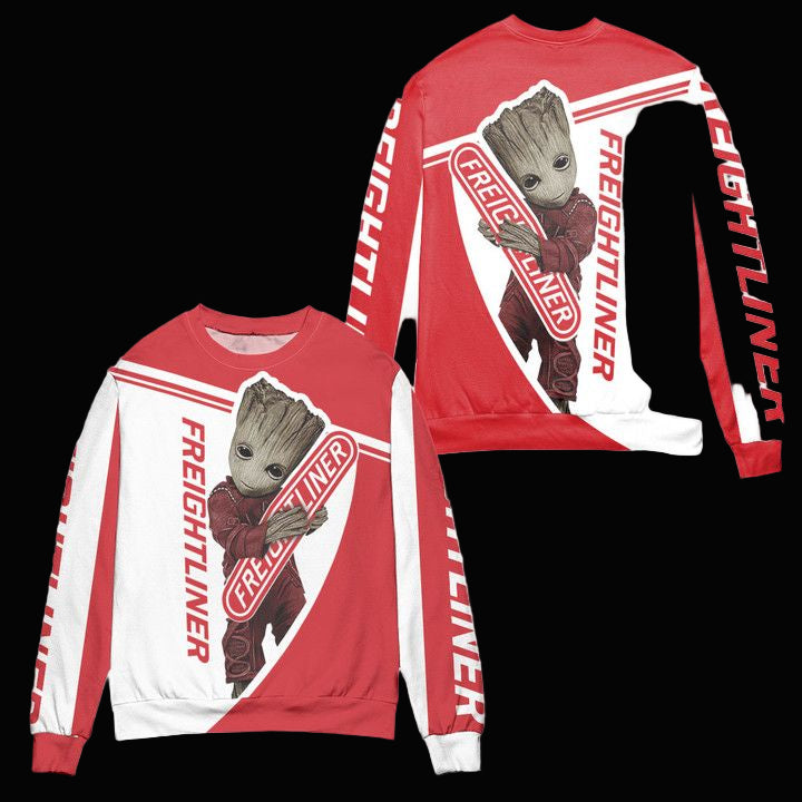 Baby Groot Freightliner Ugly Christmas Sweater ? Red White ? Usalast
