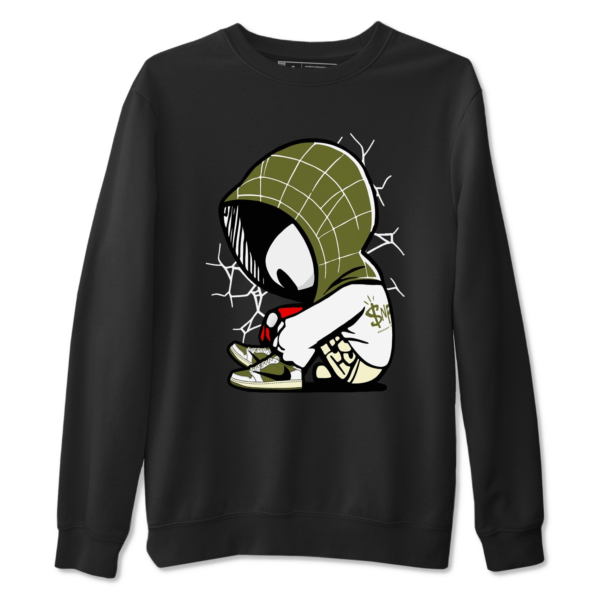 Baby Spider Sneaker Tees - Air Jordan 1 Travis Scott Medium Olive