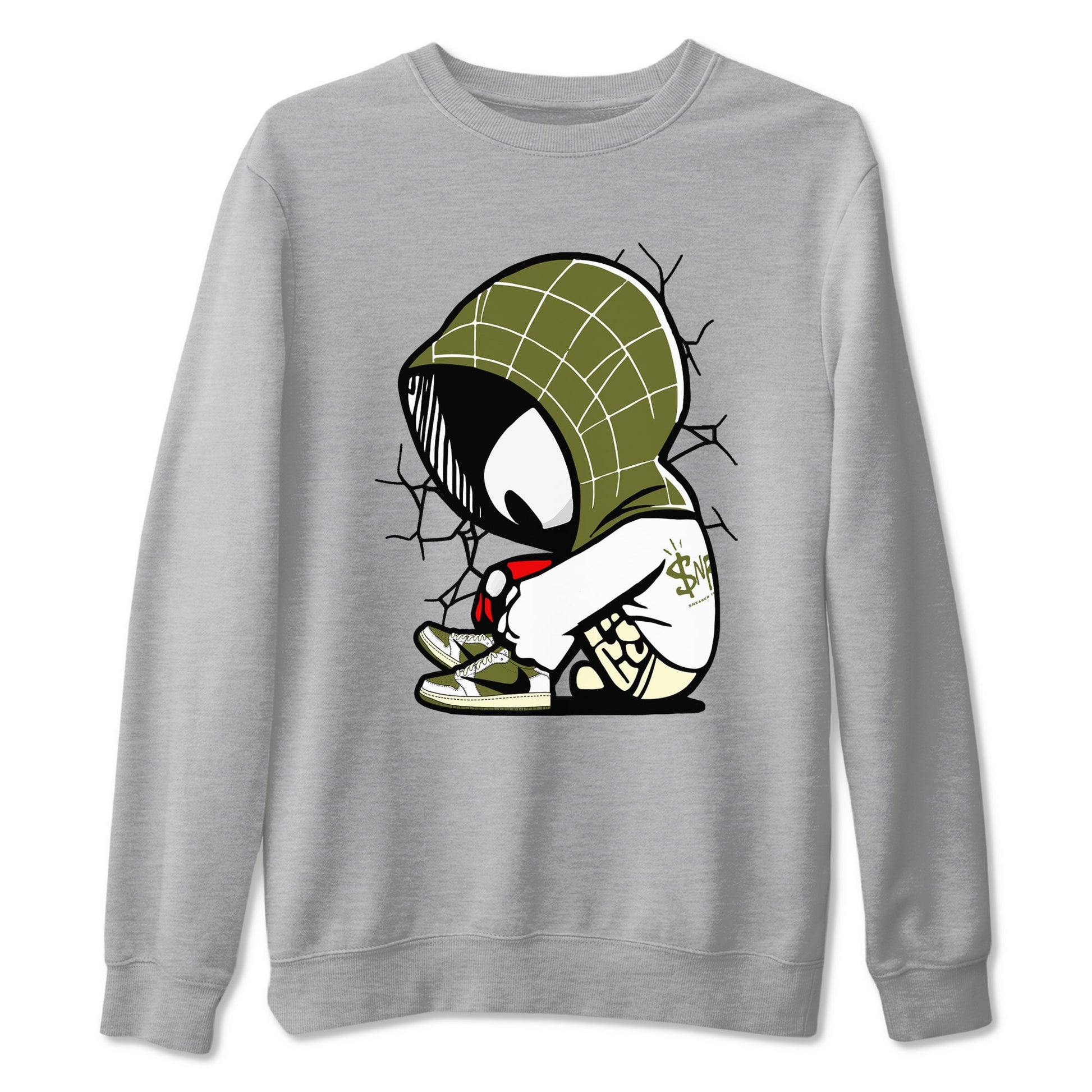 Baby Spider Sneaker Tees - Air Jordan 1 Travis Scott Medium Olive