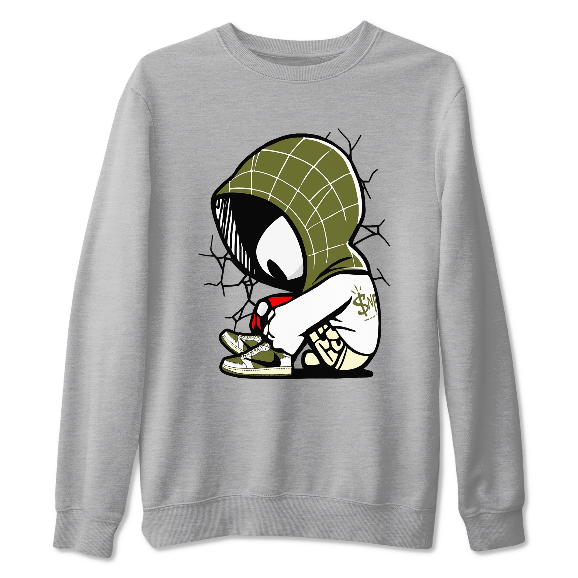 Baby Spider Sneaker Tees - Air Jordan 1 Travis Scott Medium Olive