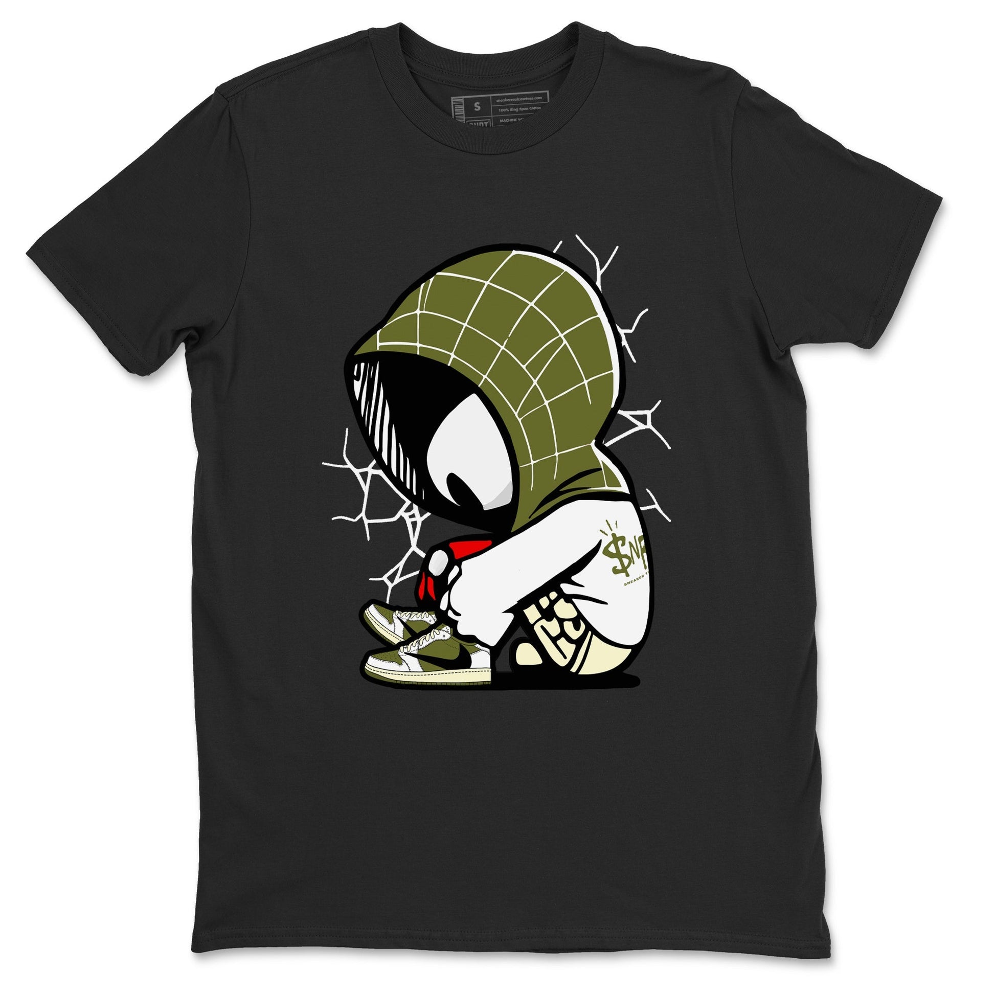 Baby Spider Sneaker Tees - Air Jordan 1 Travis Scott Medium Olive