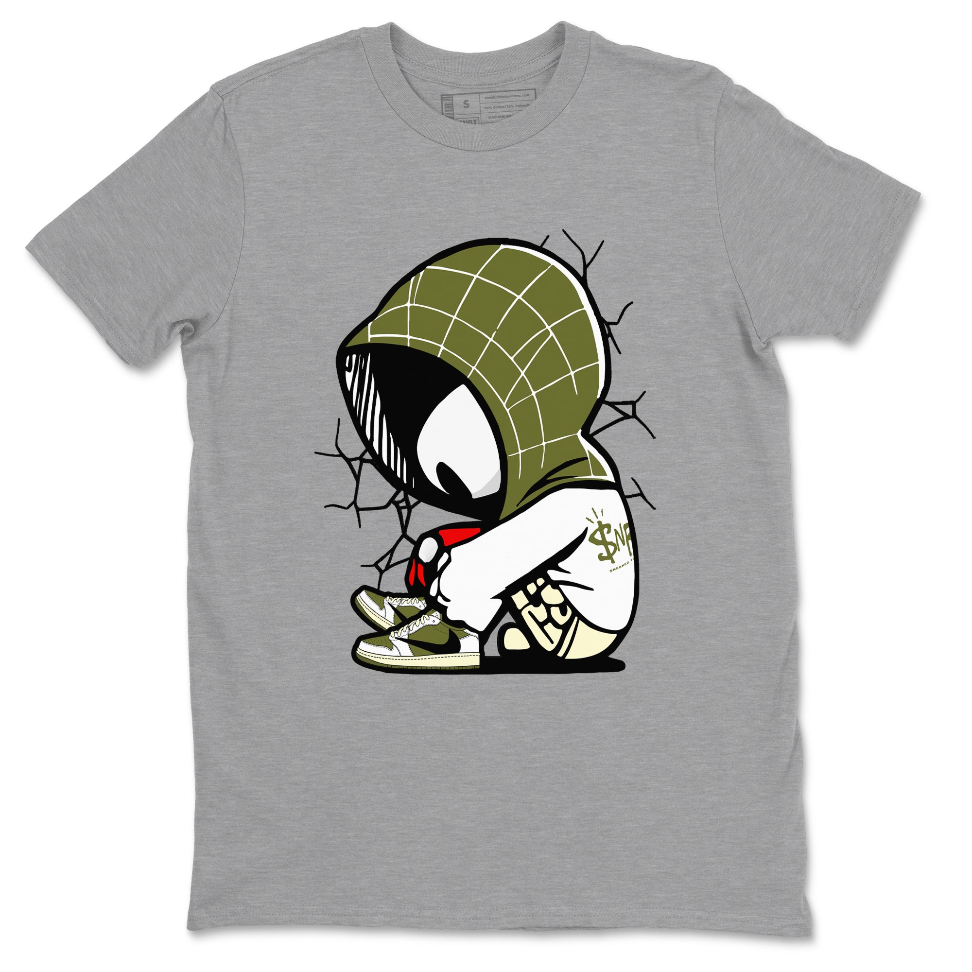 Baby Spider Sneaker Tees - Air Jordan 1 Travis Scott Medium Olive