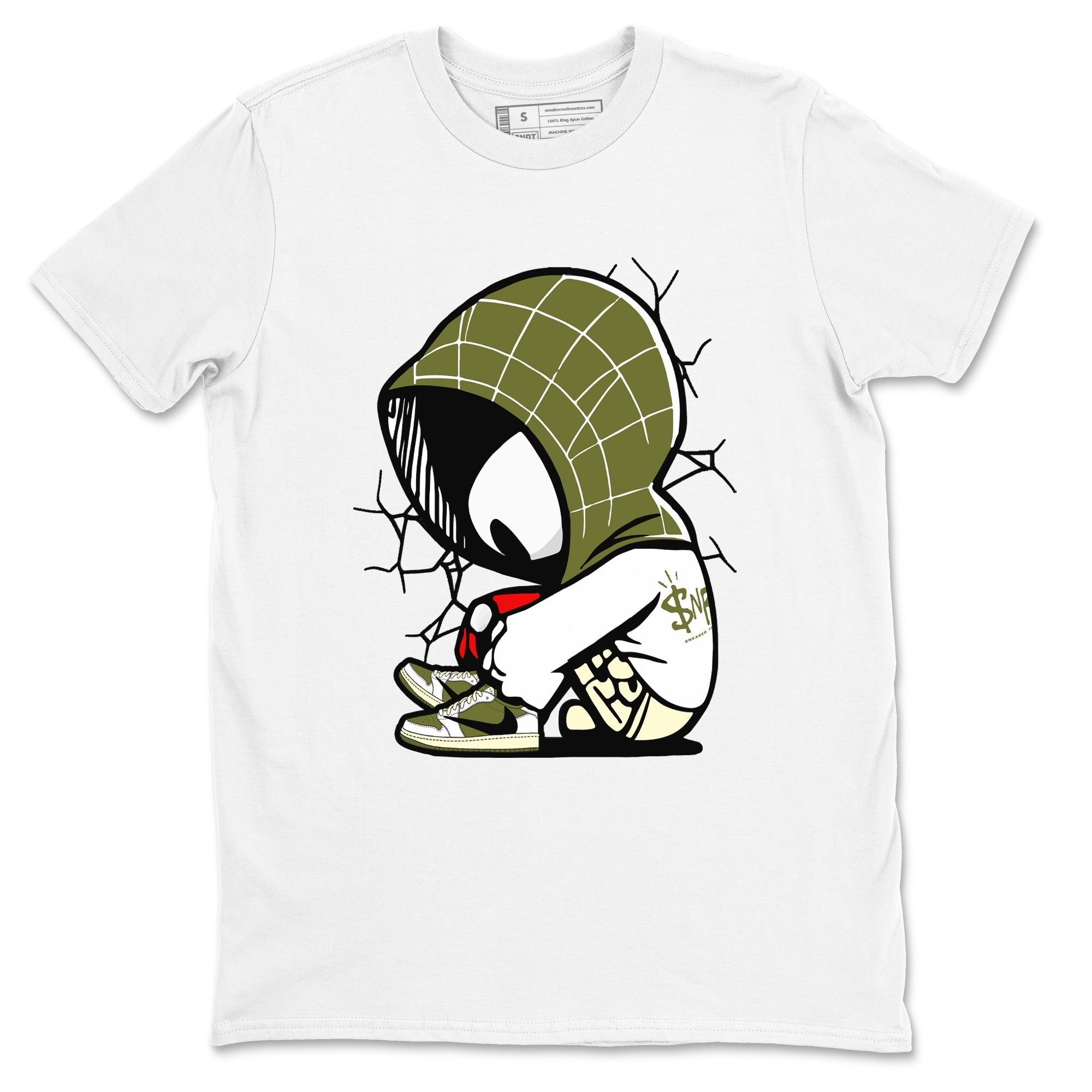 Baby Spider Sneaker Tees - Air Jordan 1 Travis Scott Medium Olive