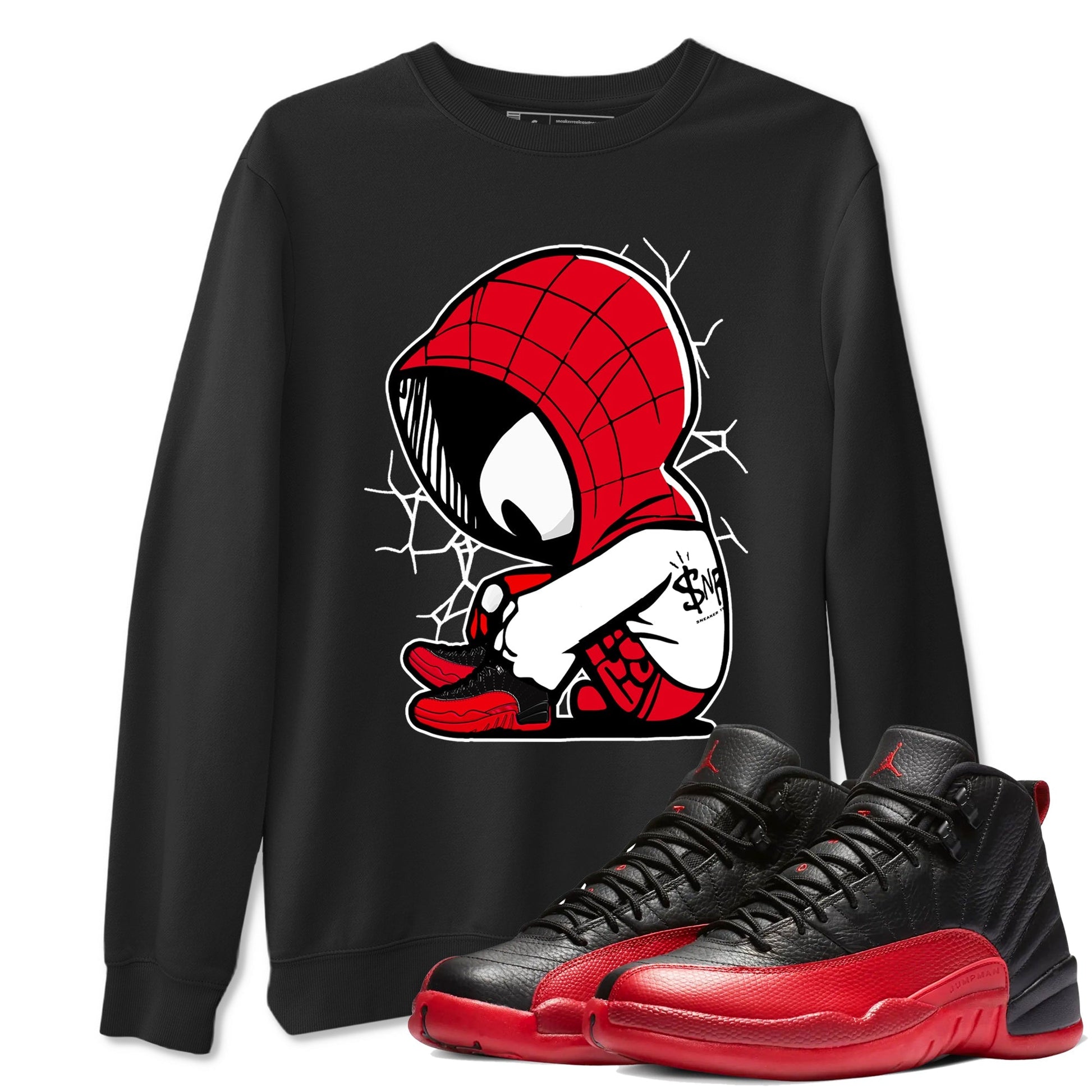 Baby Spider Sneaker Tees - Air Jordan 12 Flu Game