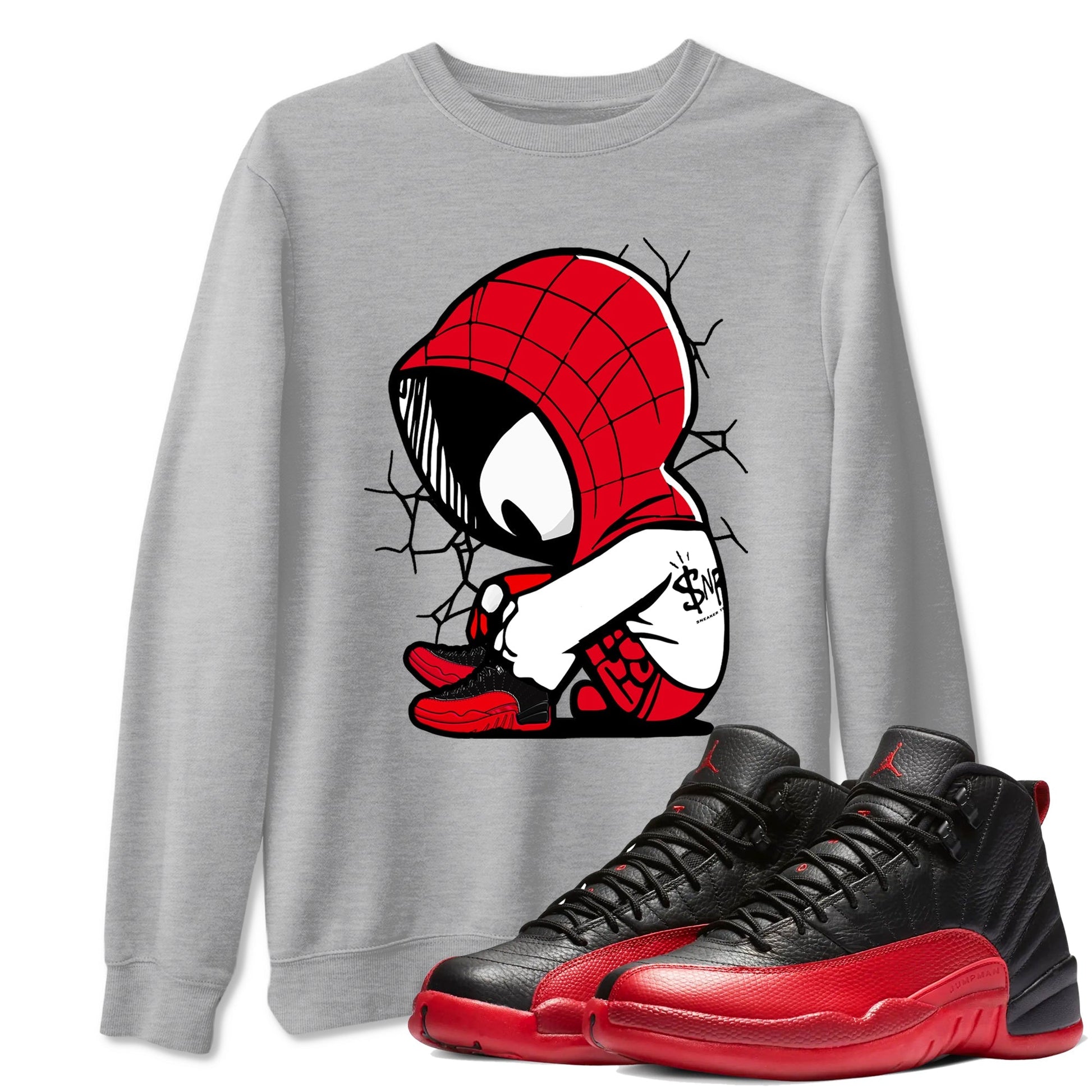 Baby Spider Sneaker Tees - Air Jordan 12 Flu Game