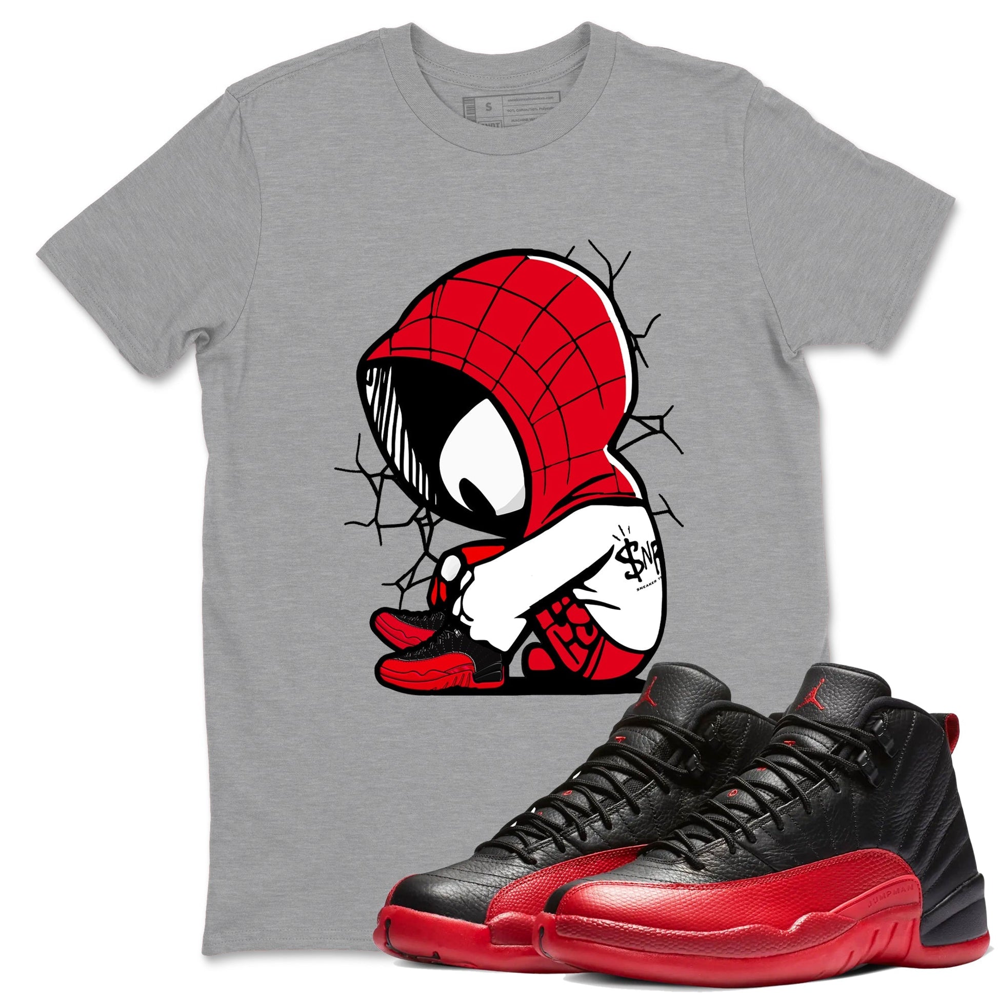 Baby Spider Sneaker Tees - Air Jordan 12 Flu Game
