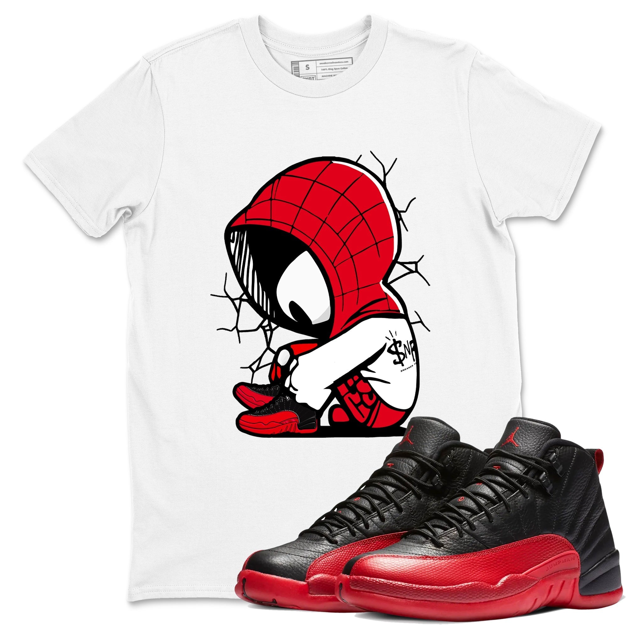 Baby Spider Sneaker Tees - Air Jordan 12 Flu Game