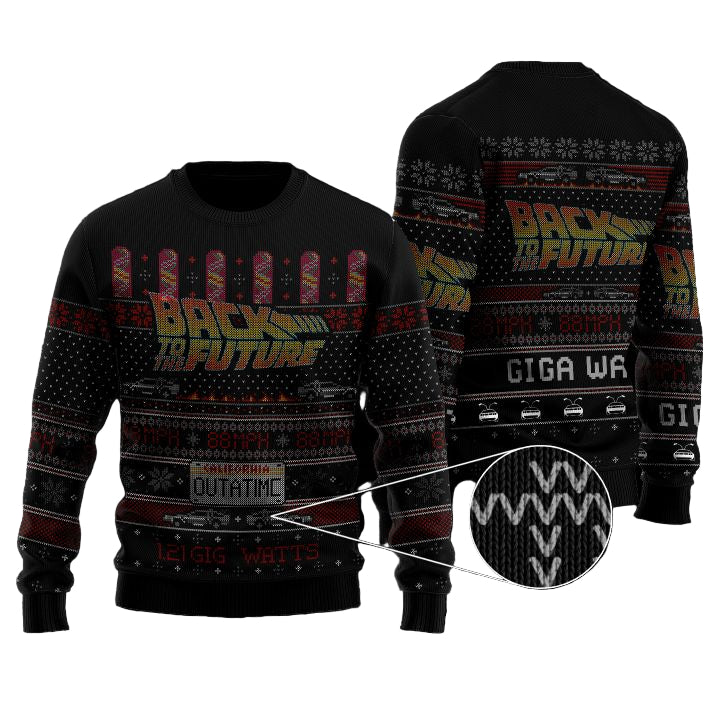 Back To The Future 121 Gigawatts Christmas Sweater ? Usalast