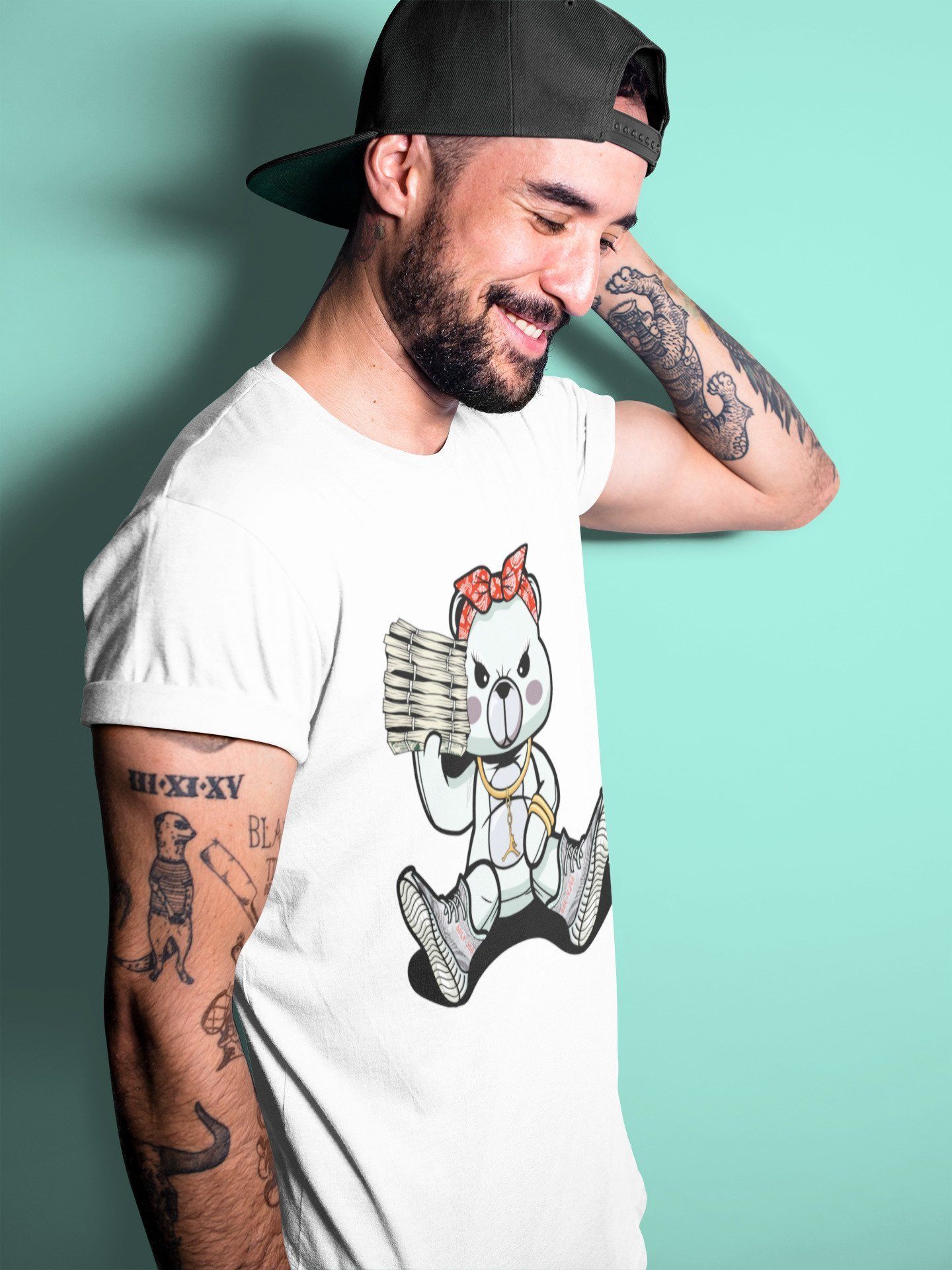 Bad Baby Bear Unisex Tops - Yeezy 350 Blue Tint