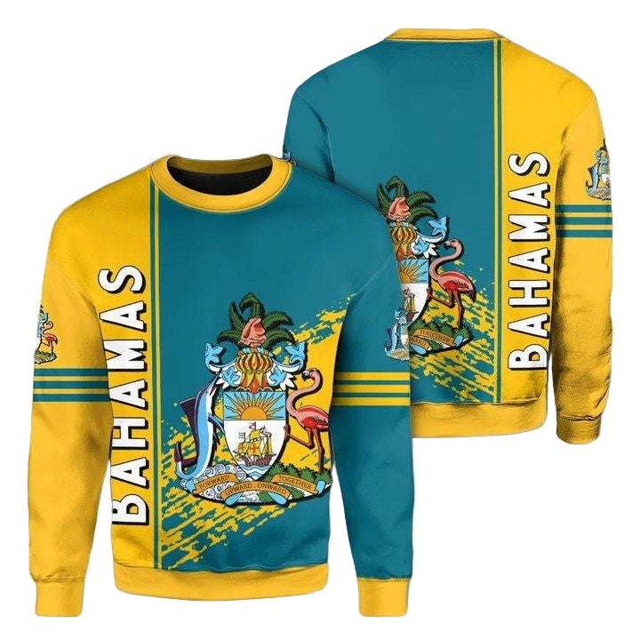 Bahamas Coat Of Arms Sweater Quarter Style J7 ? Usalast