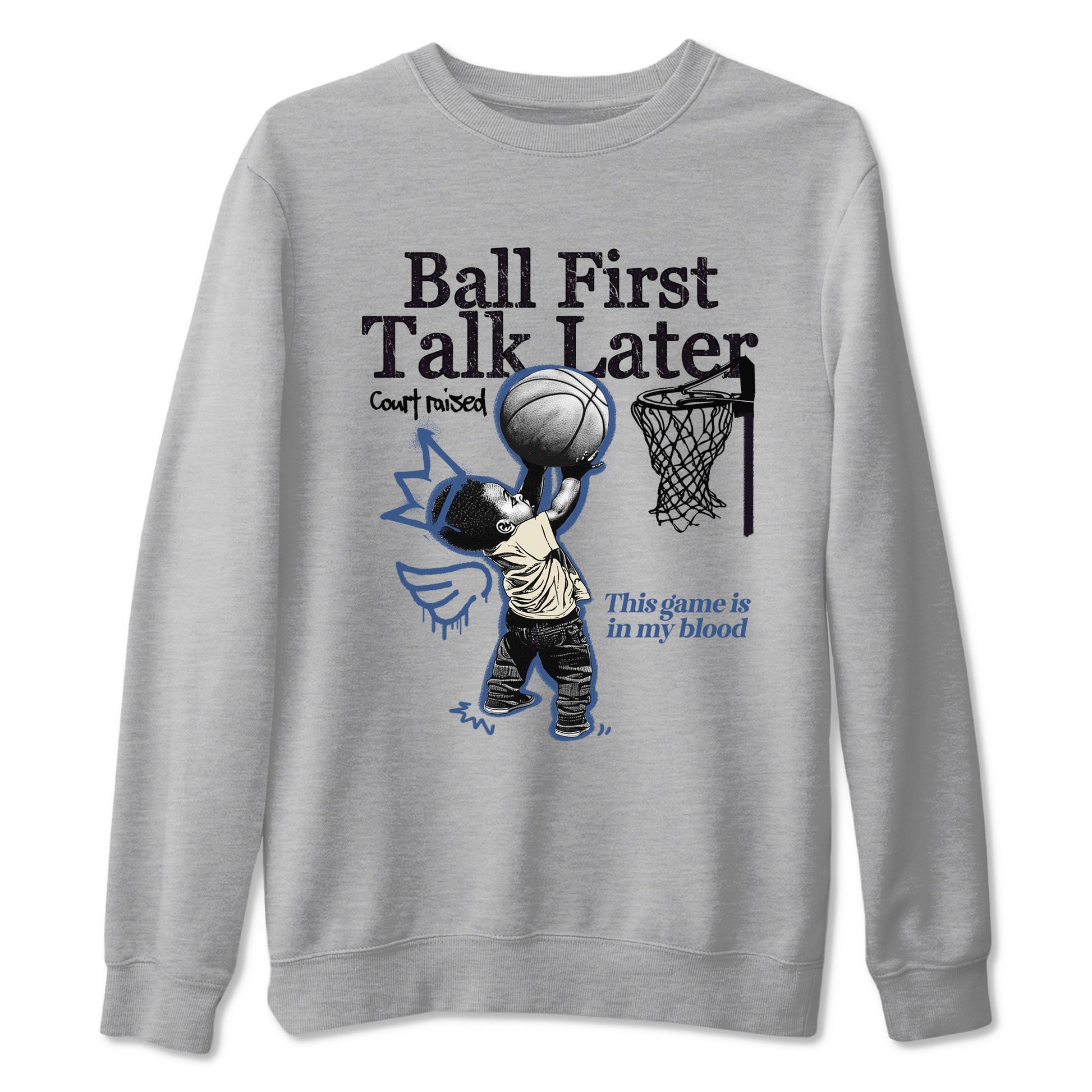 Ball First Talk Later Sneaker Tees - Air Jordan 3 A Ma Maniere x Diffused Blue