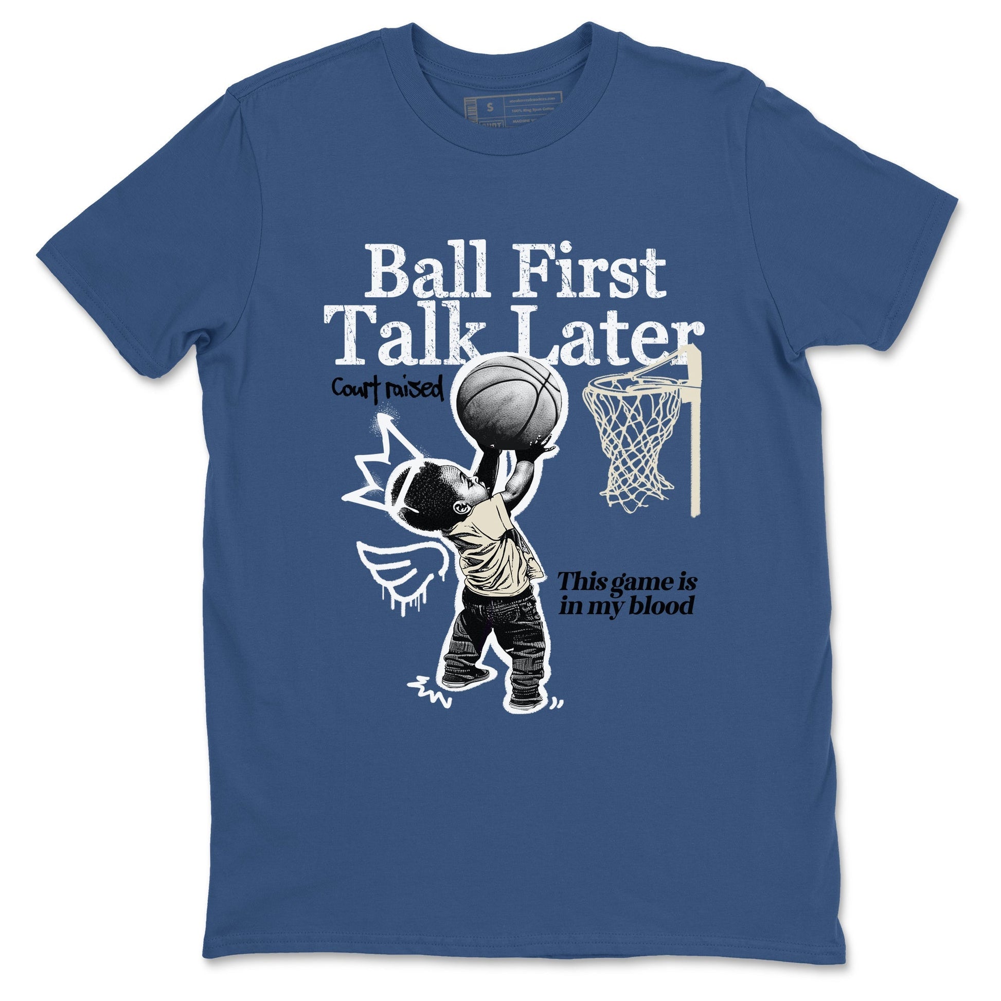 Ball First Talk Later Sneaker Tees - Air Jordan 3 A Ma Maniere x Diffused Blue