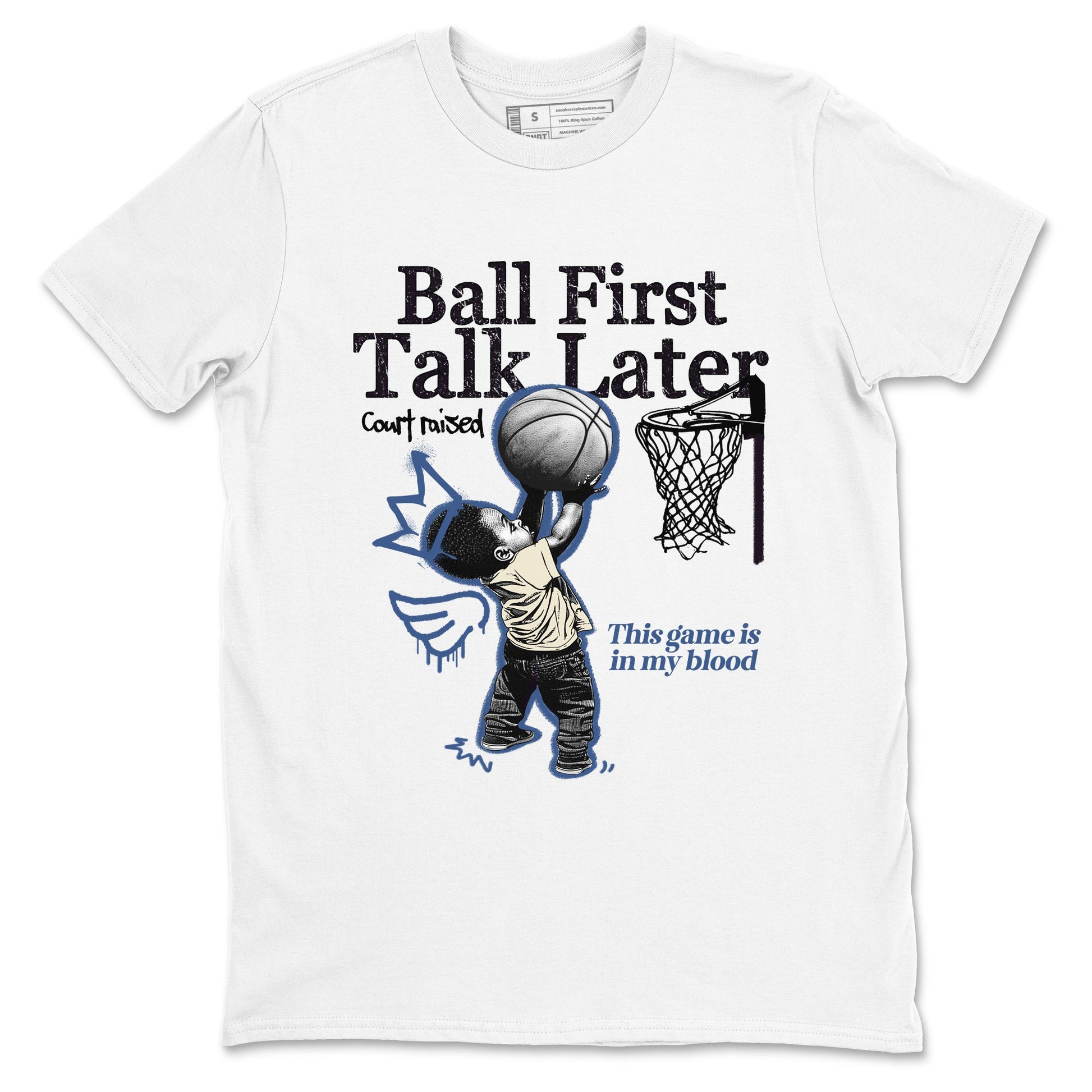 Ball First Talk Later Sneaker Tees - Air Jordan 3 A Ma Maniere x Diffused Blue