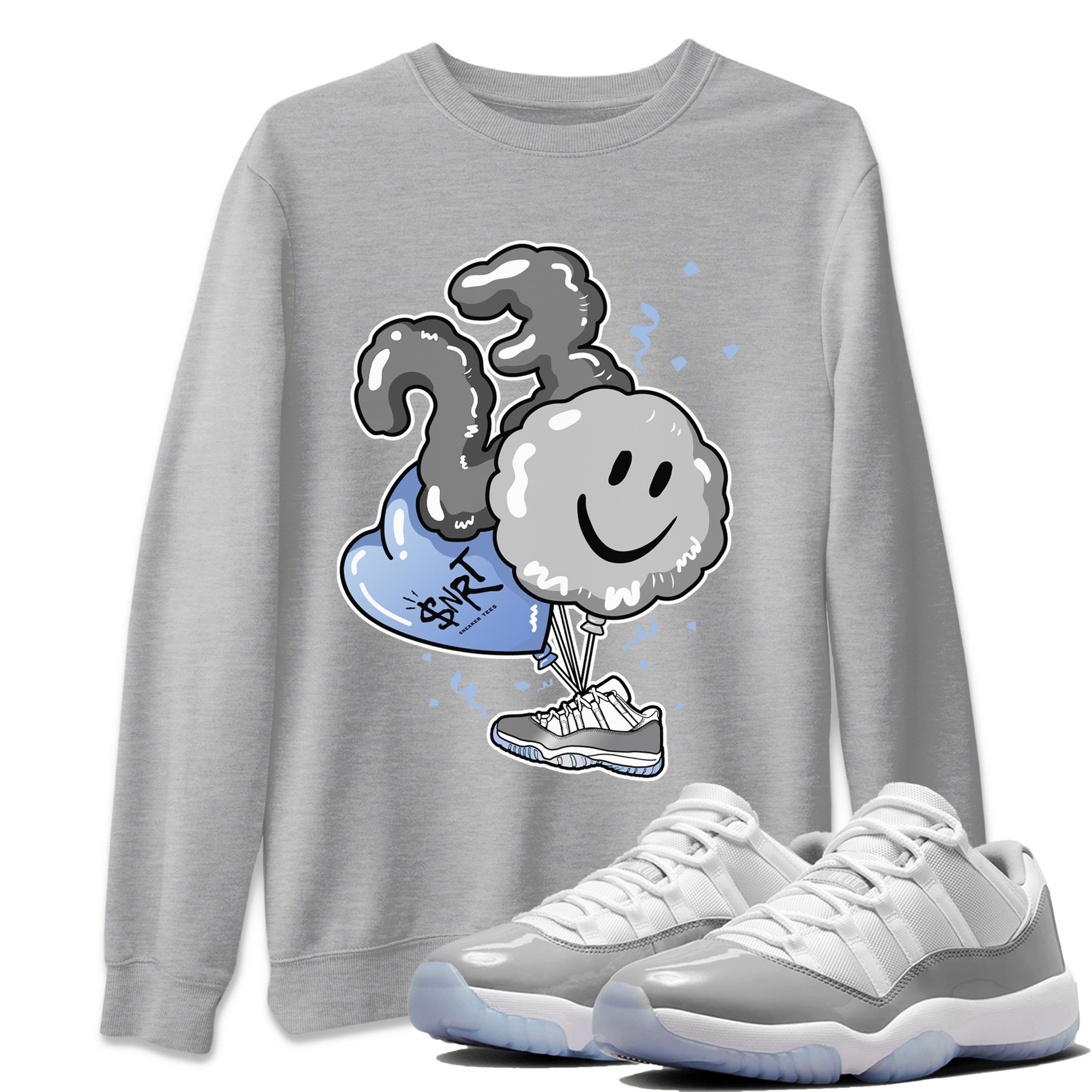 Balloon Unisex Tops - Air Jordan 11 White Cement