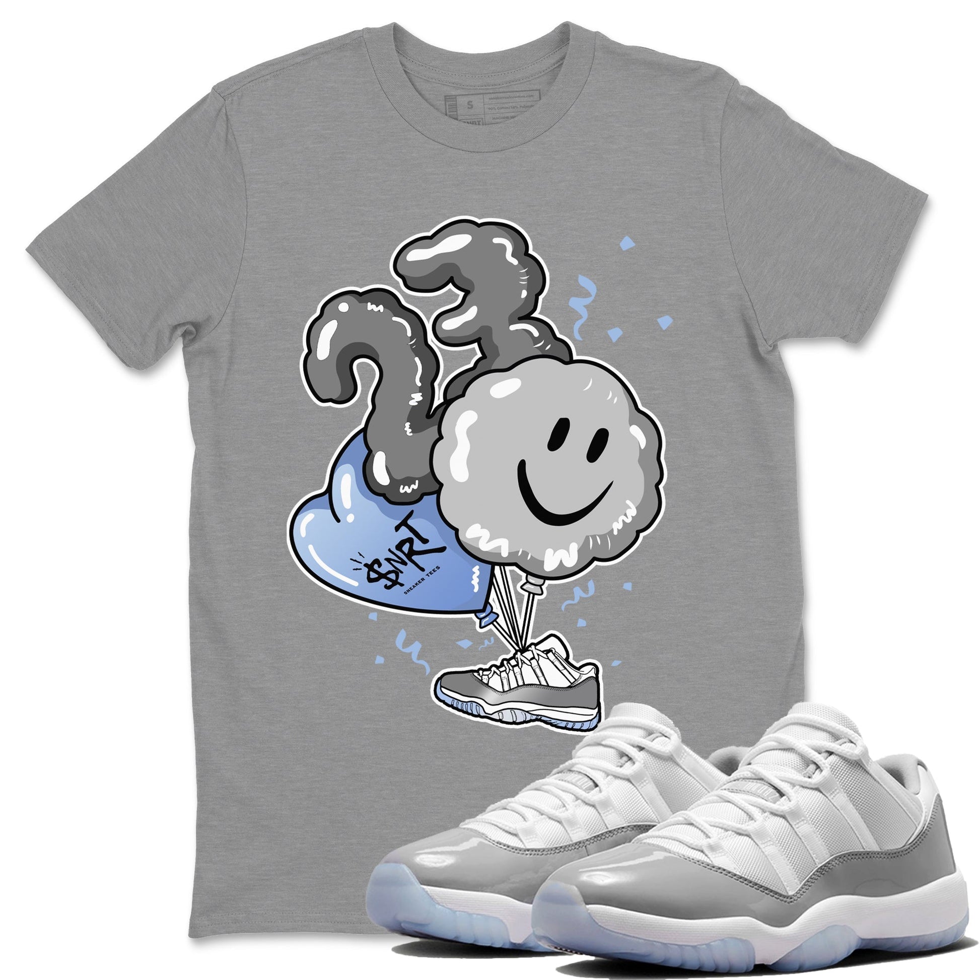 Balloon Unisex Tops - Air Jordan 11 White Cement