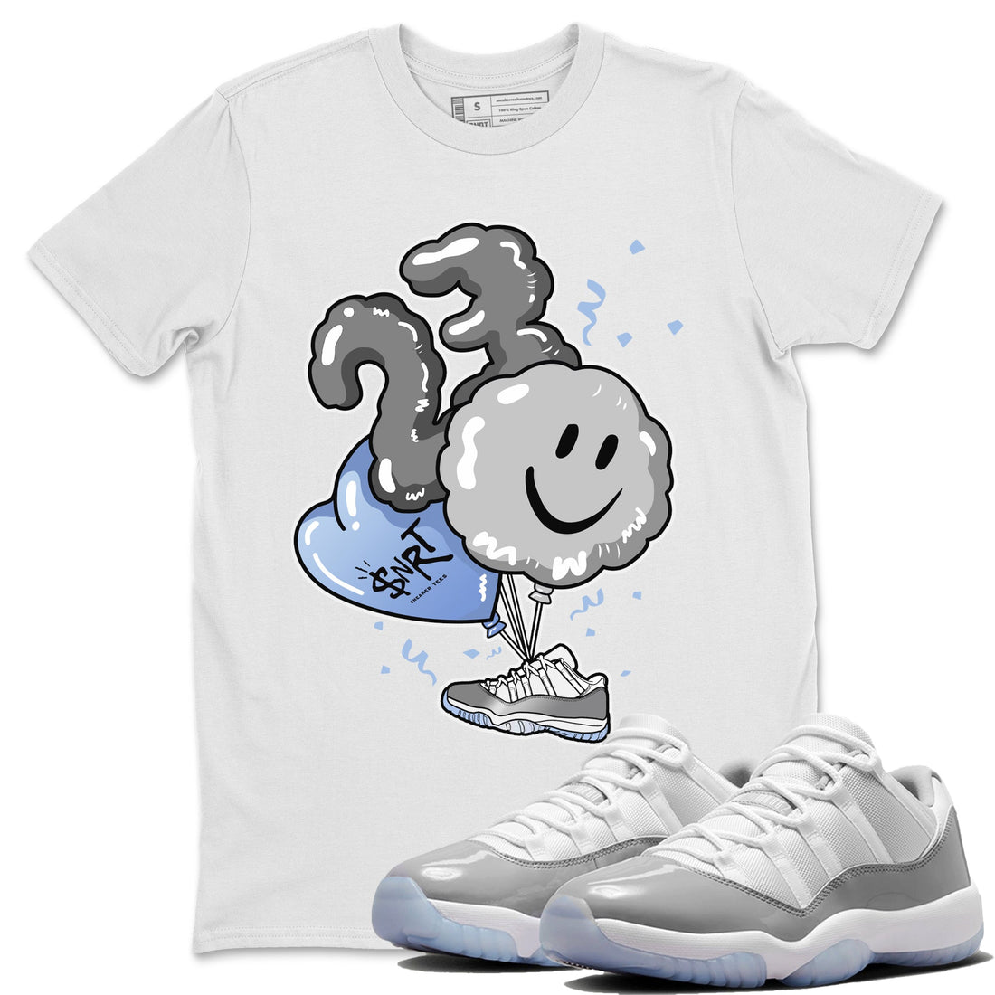 Balloon Unisex Tops - Air Jordan 11 White Cement