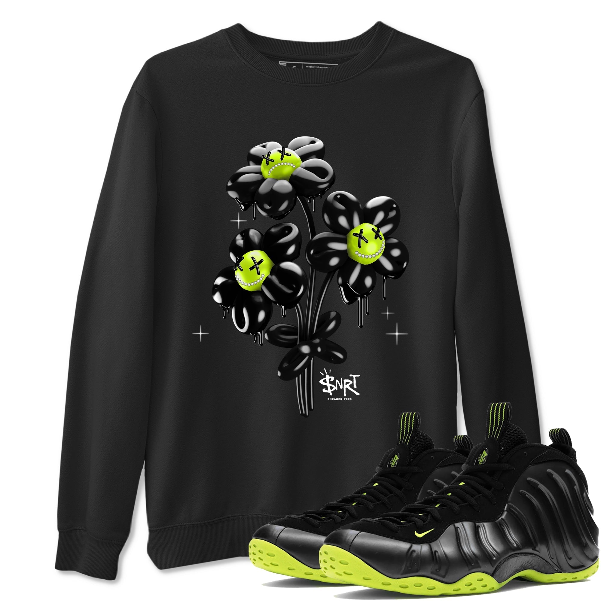 Balloon Bouquet Sneaker Tees - Air Foamposite One Black Volt