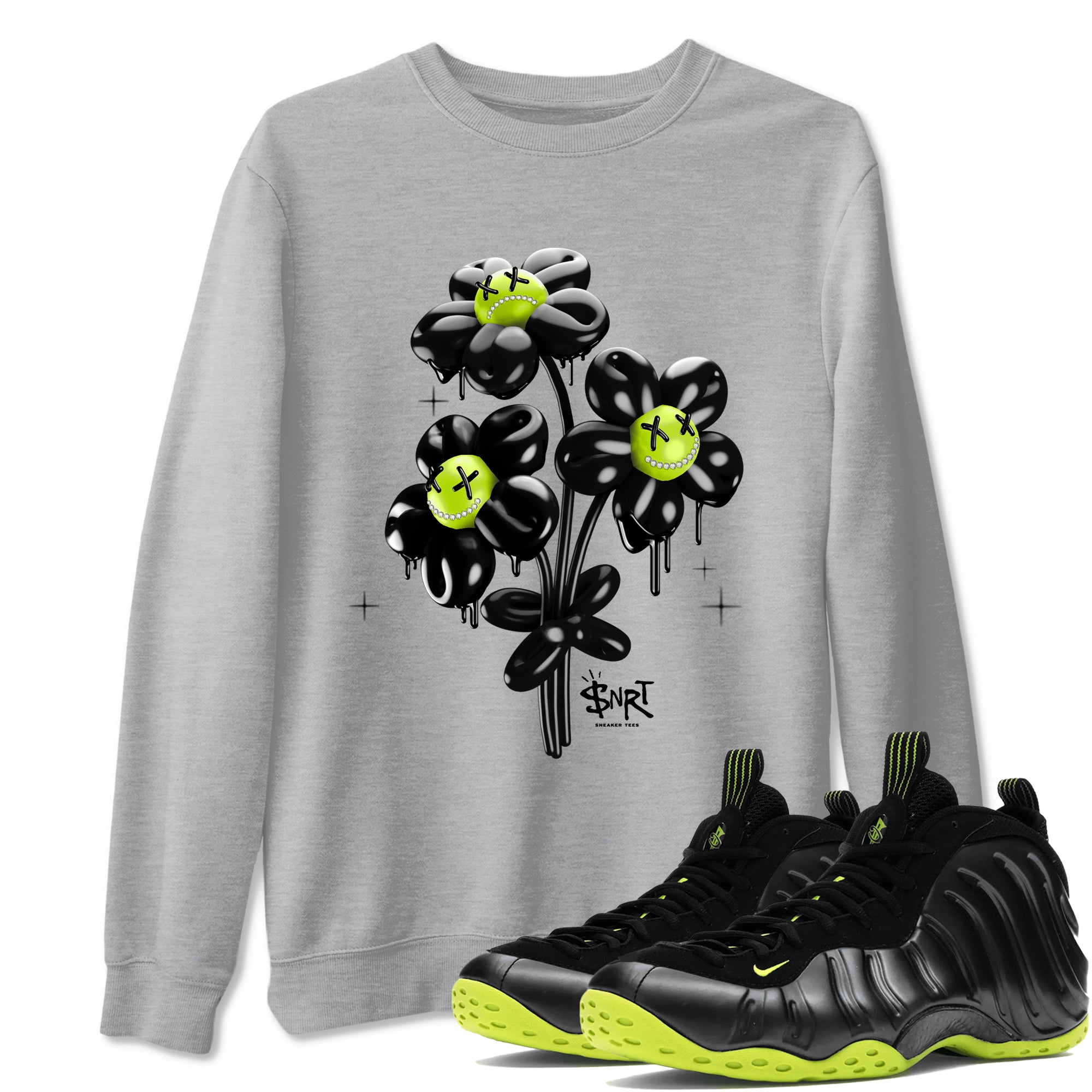 Balloon Bouquet Sneaker Tees - Air Foamposite One Black Volt