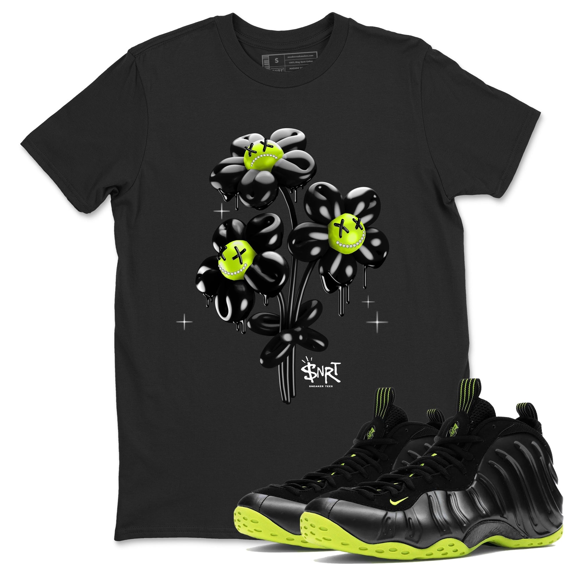 Balloon Bouquet Sneaker Tees - Air Foamposite One Black Volt