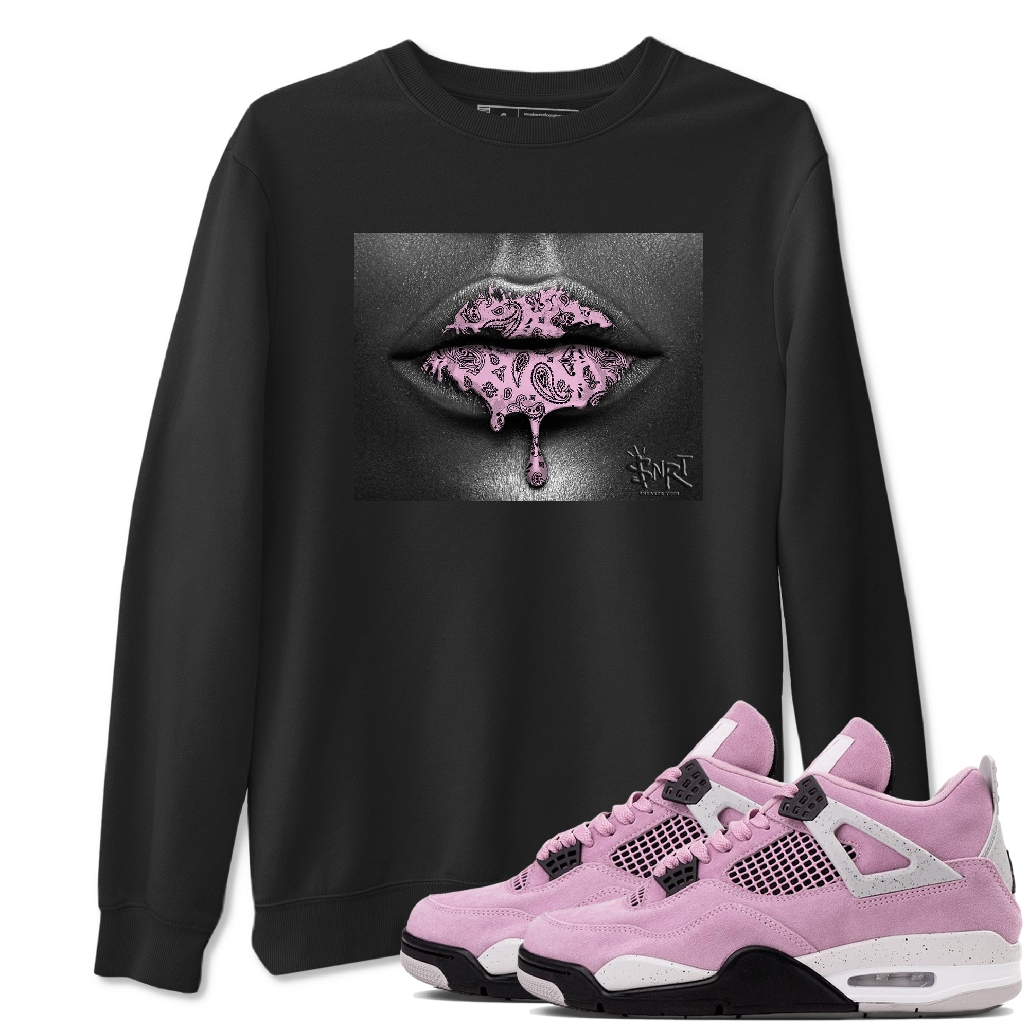 Bandana Lips Sneaker Tees - Air Jordan 4 Orchid