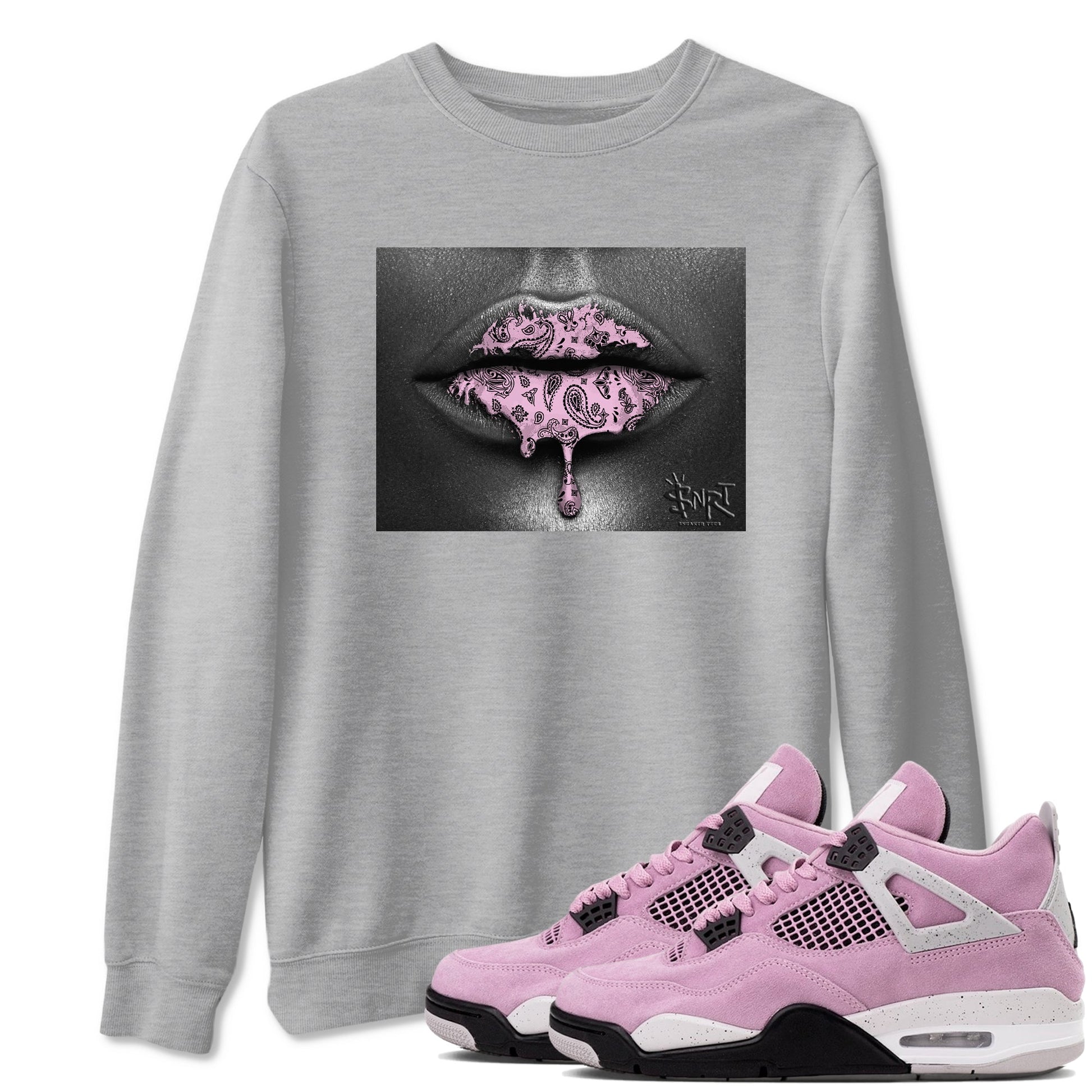 Bandana Lips Sneaker Tees - Air Jordan 4 Orchid