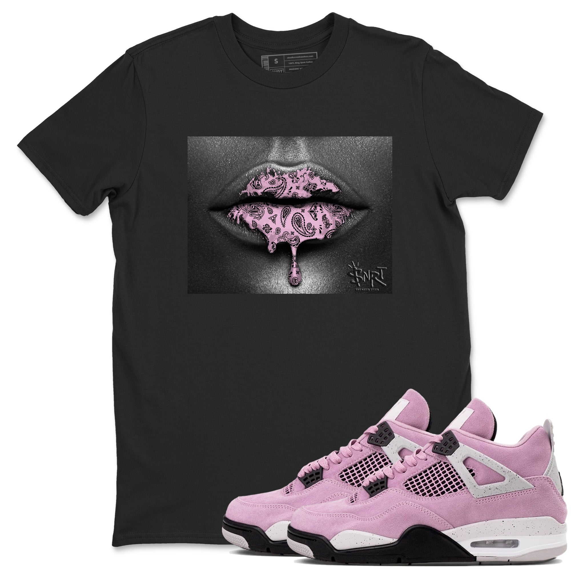 Bandana Lips Sneaker Tees - Air Jordan 4 Orchid