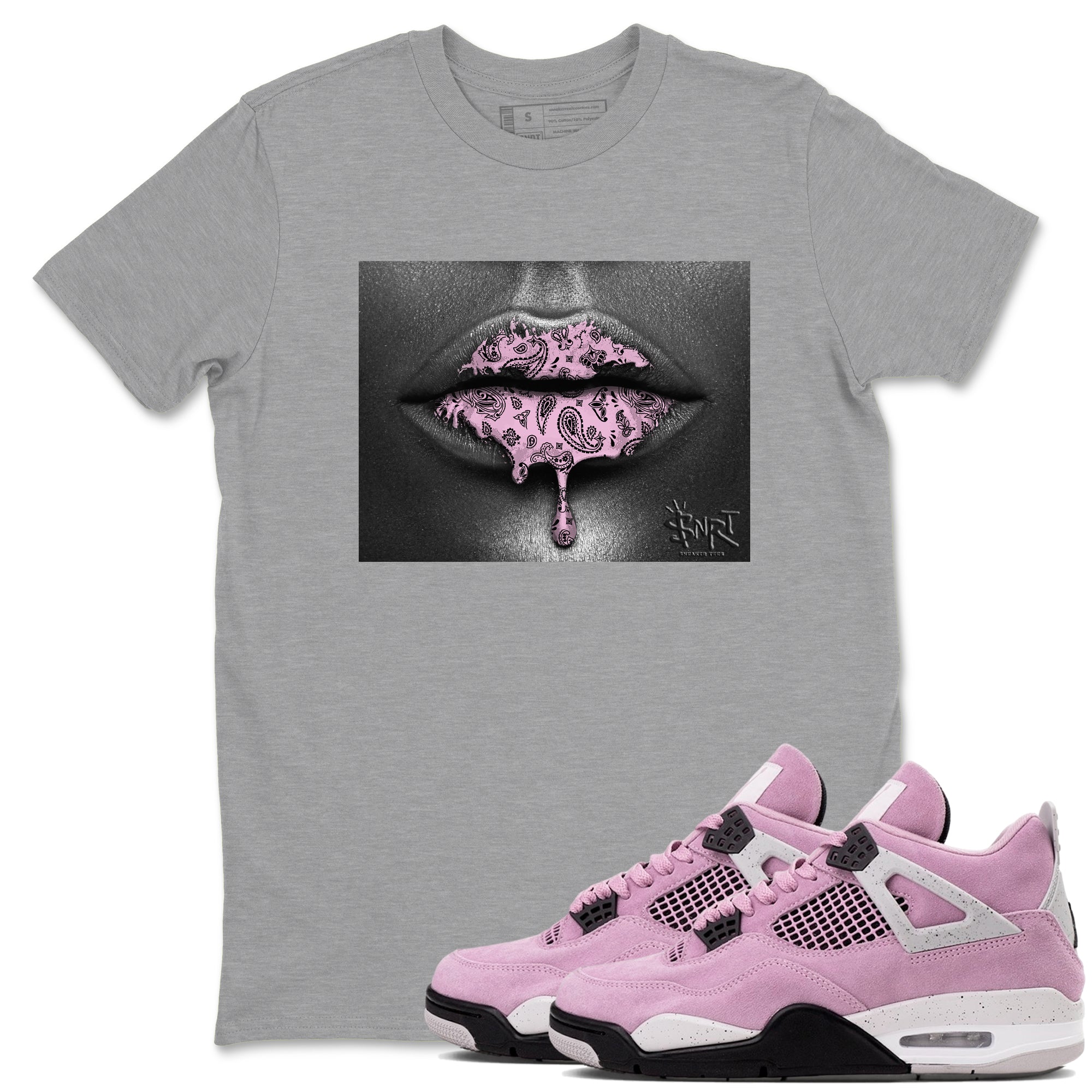 Bandana Lips Sneaker Tees - Air Jordan 4 Orchid
