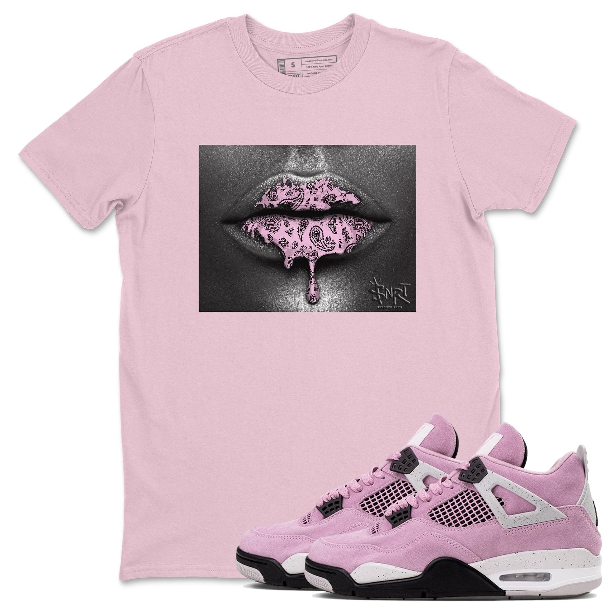 Bandana Lips Sneaker Tees - Air Jordan 4 Orchid