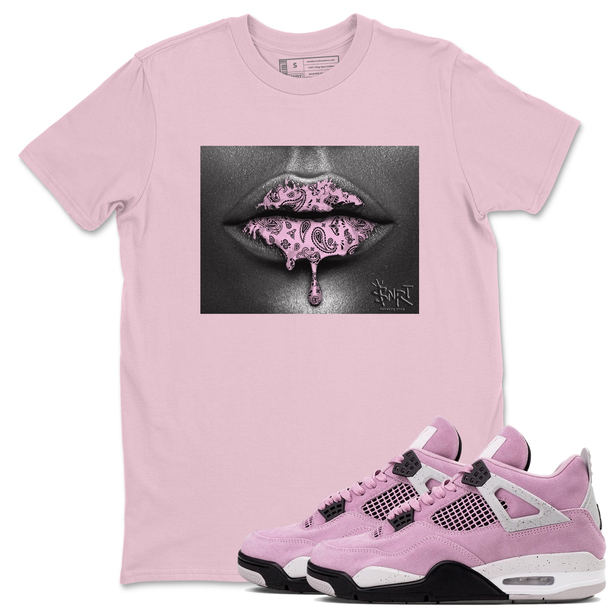 Bandana Lips Sneaker Tees - Air Jordan 4 Orchid