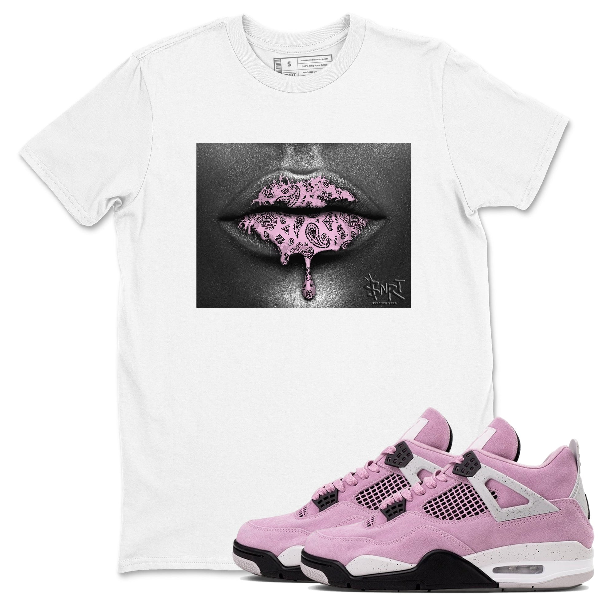Bandana Lips Sneaker Tees - Air Jordan 4 Orchid