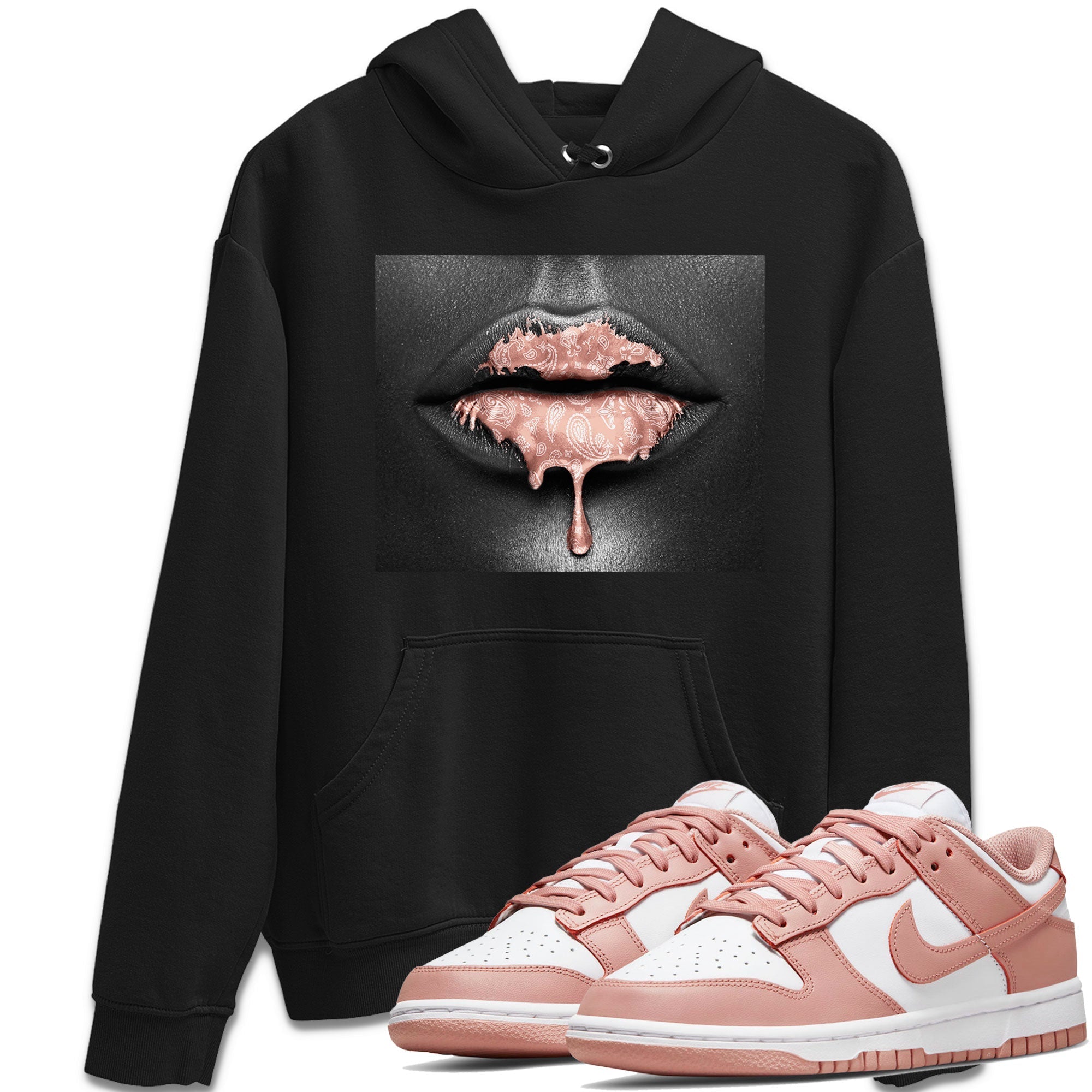Bandana Lips Sneaker Tee - Dunk Rose Whisper