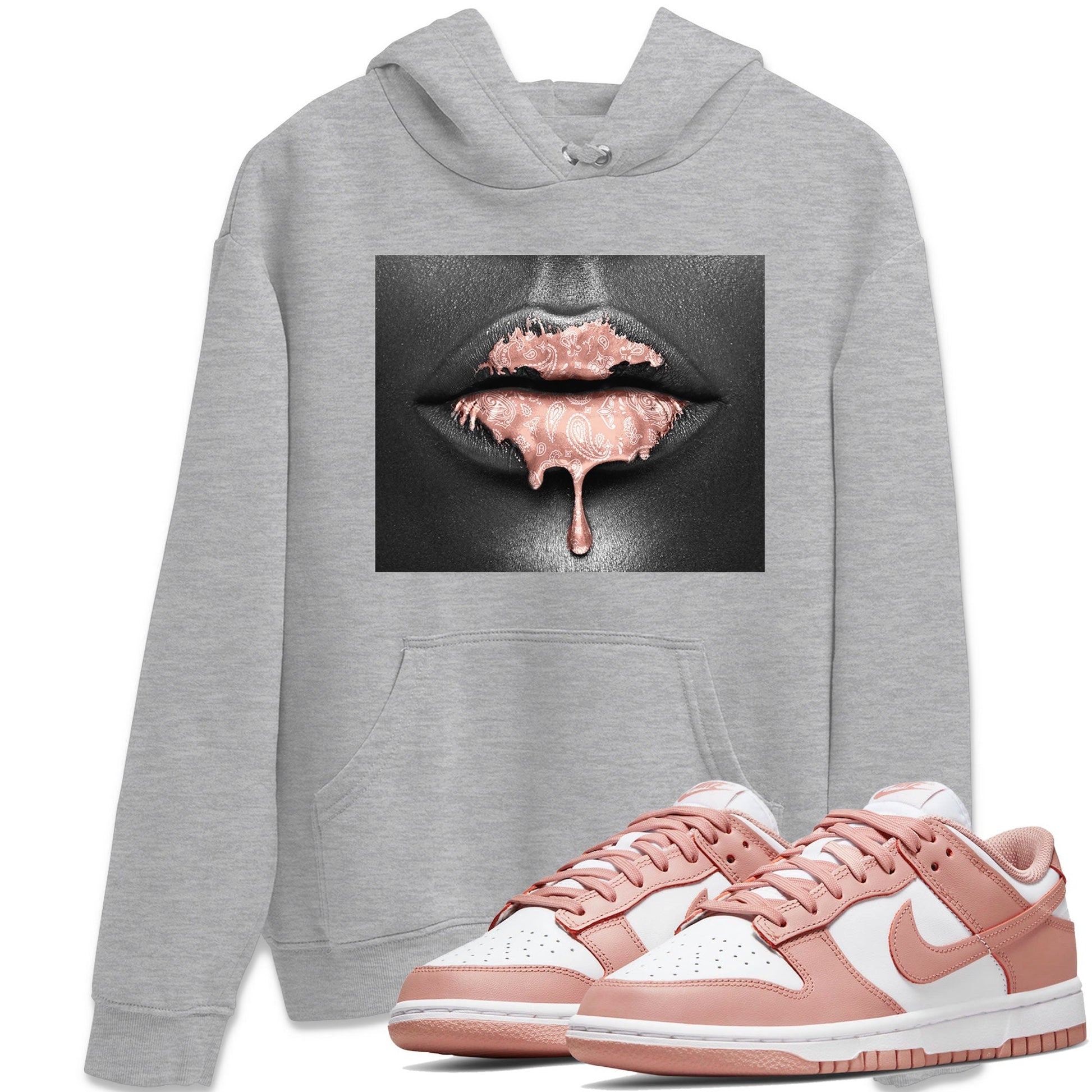Bandana Lips Sneaker Tee - Dunk Rose Whisper