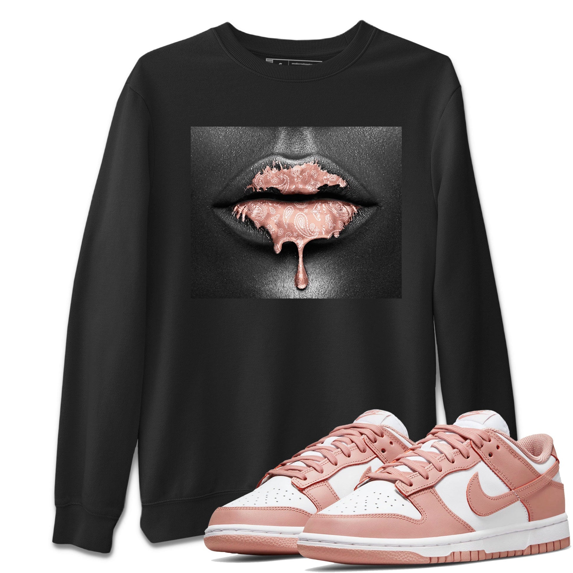Bandana Lips Sneaker Tee - Dunk Rose Whisper