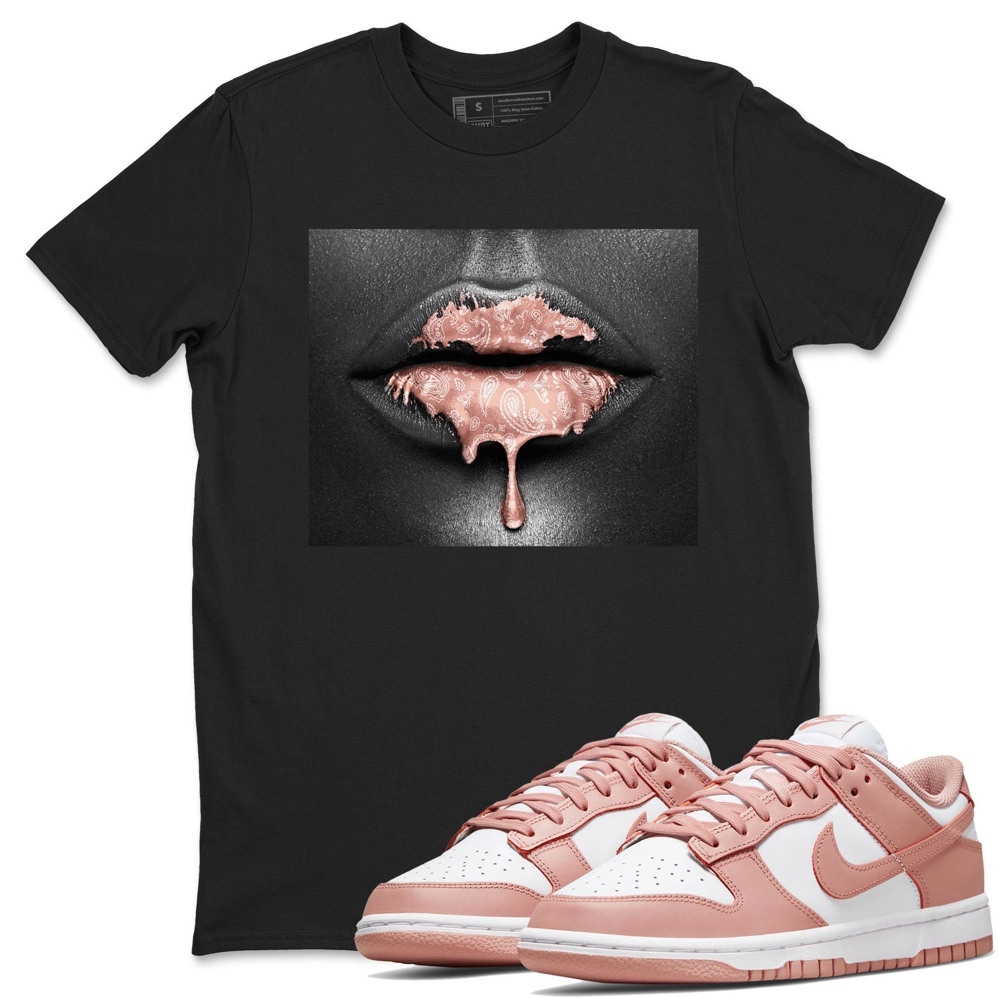 Bandana Lips Sneaker Tee - Dunk Rose Whisper