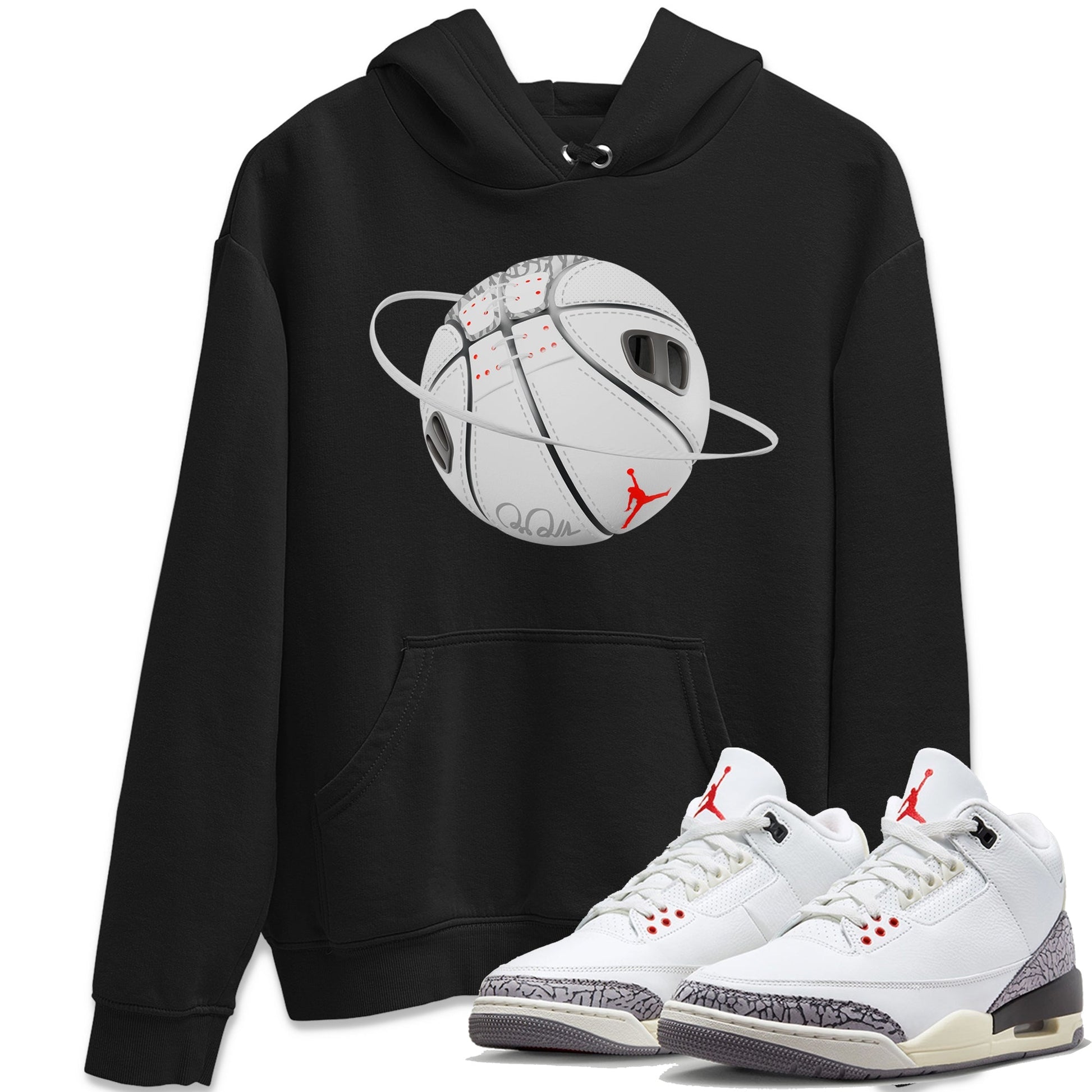 Basketball Planet Unisex Tops - Air Jordan 3 White Cement
