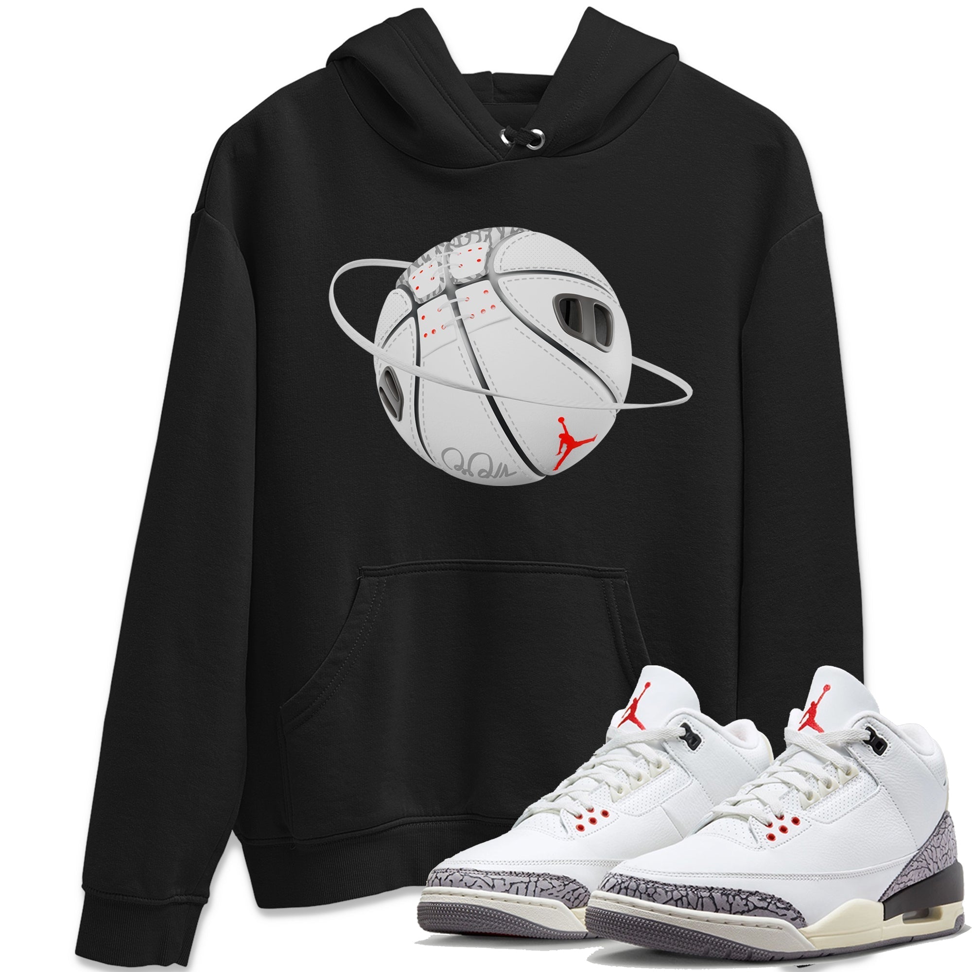 Basketball Planet Unisex Tops - Air Jordan 3 White Cement