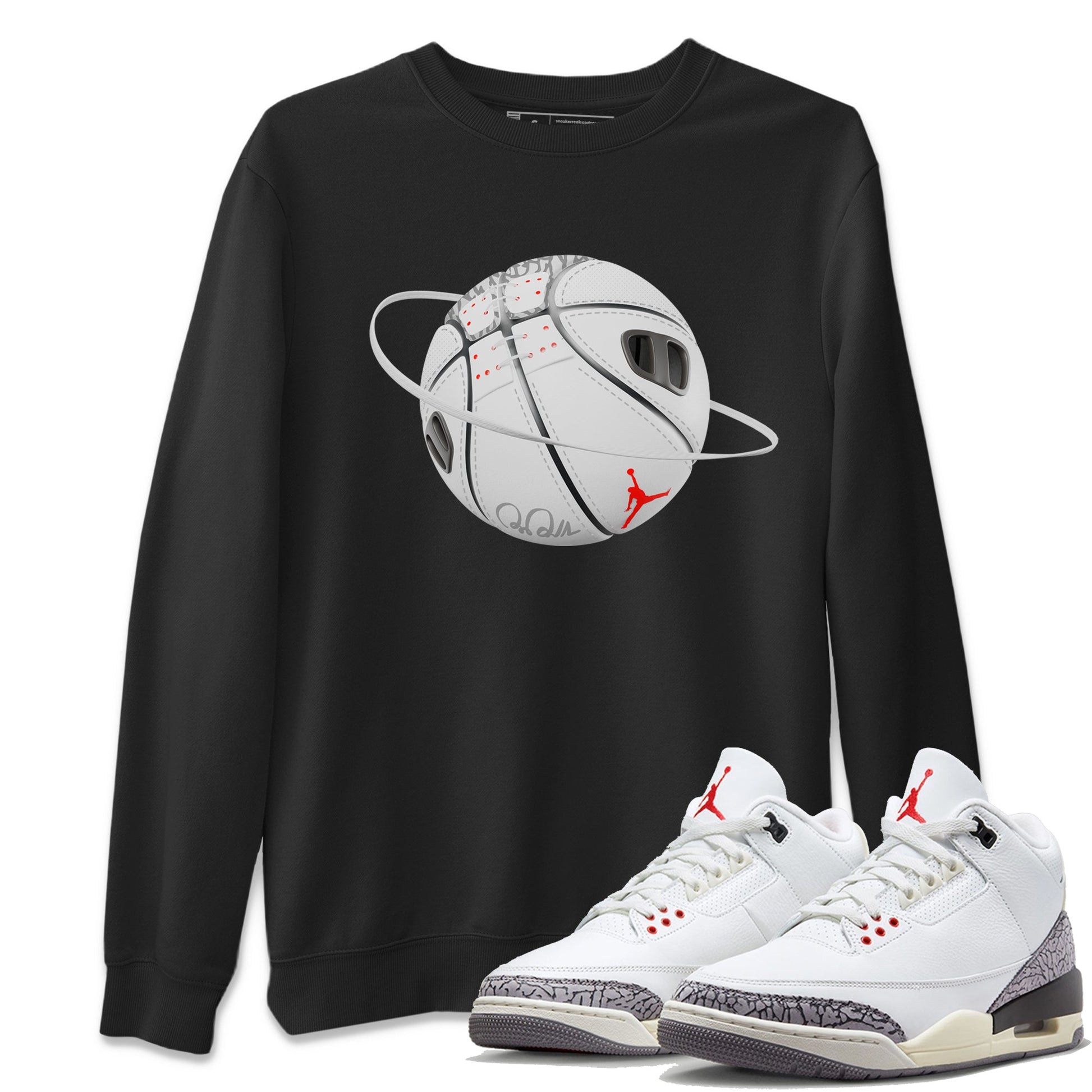 Basketball Planet Unisex Tops - Air Jordan 3 White Cement