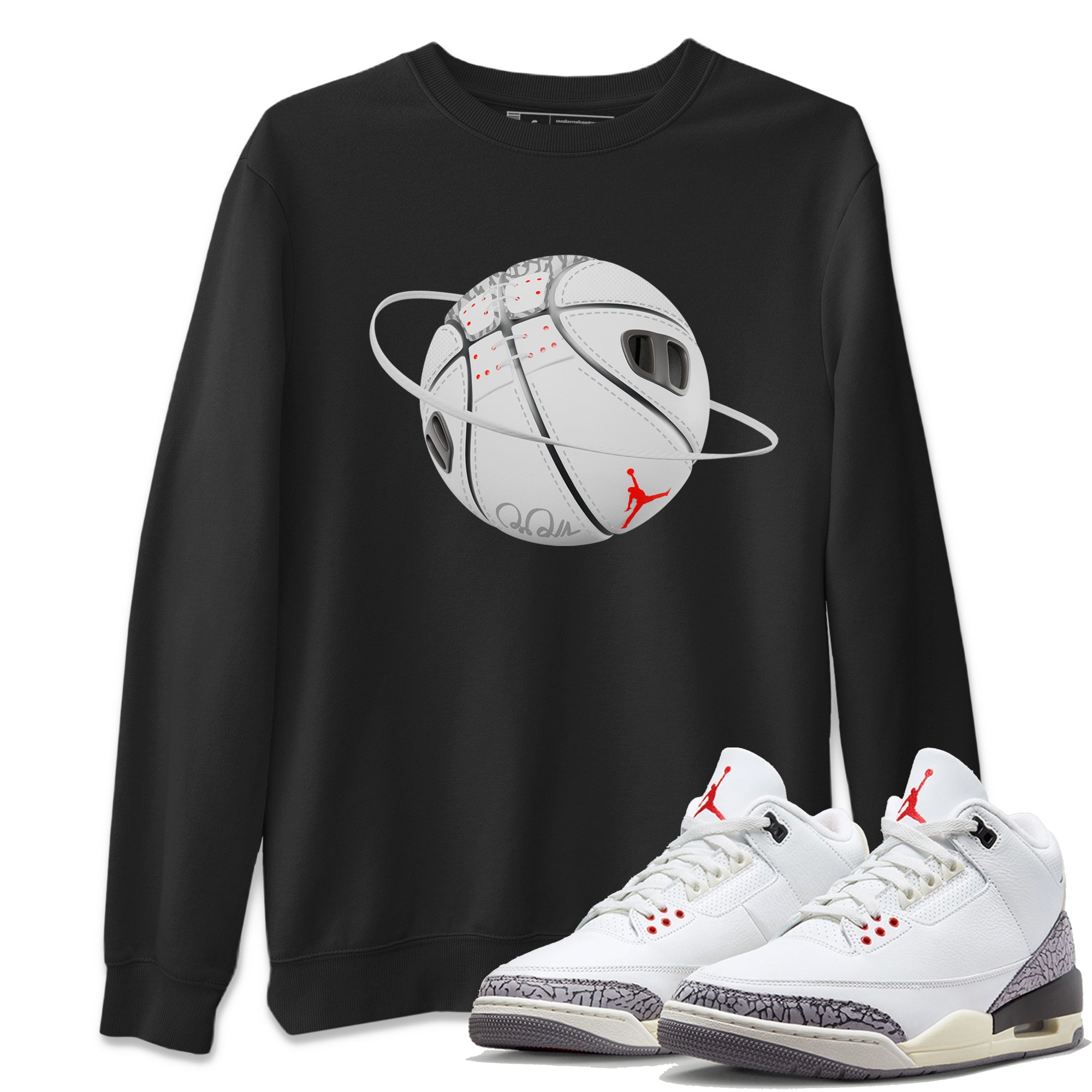 Basketball Planet Unisex Tops - Air Jordan 3 White Cement