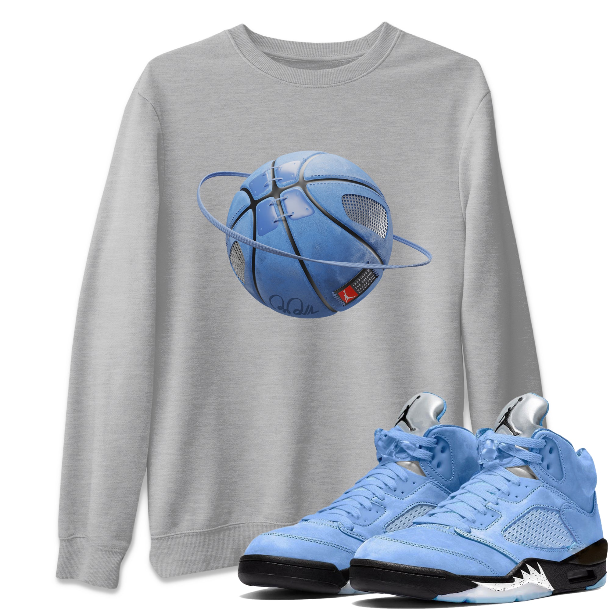 Basketball Planet Unisex Tops - Air Jordan 5 UNC
