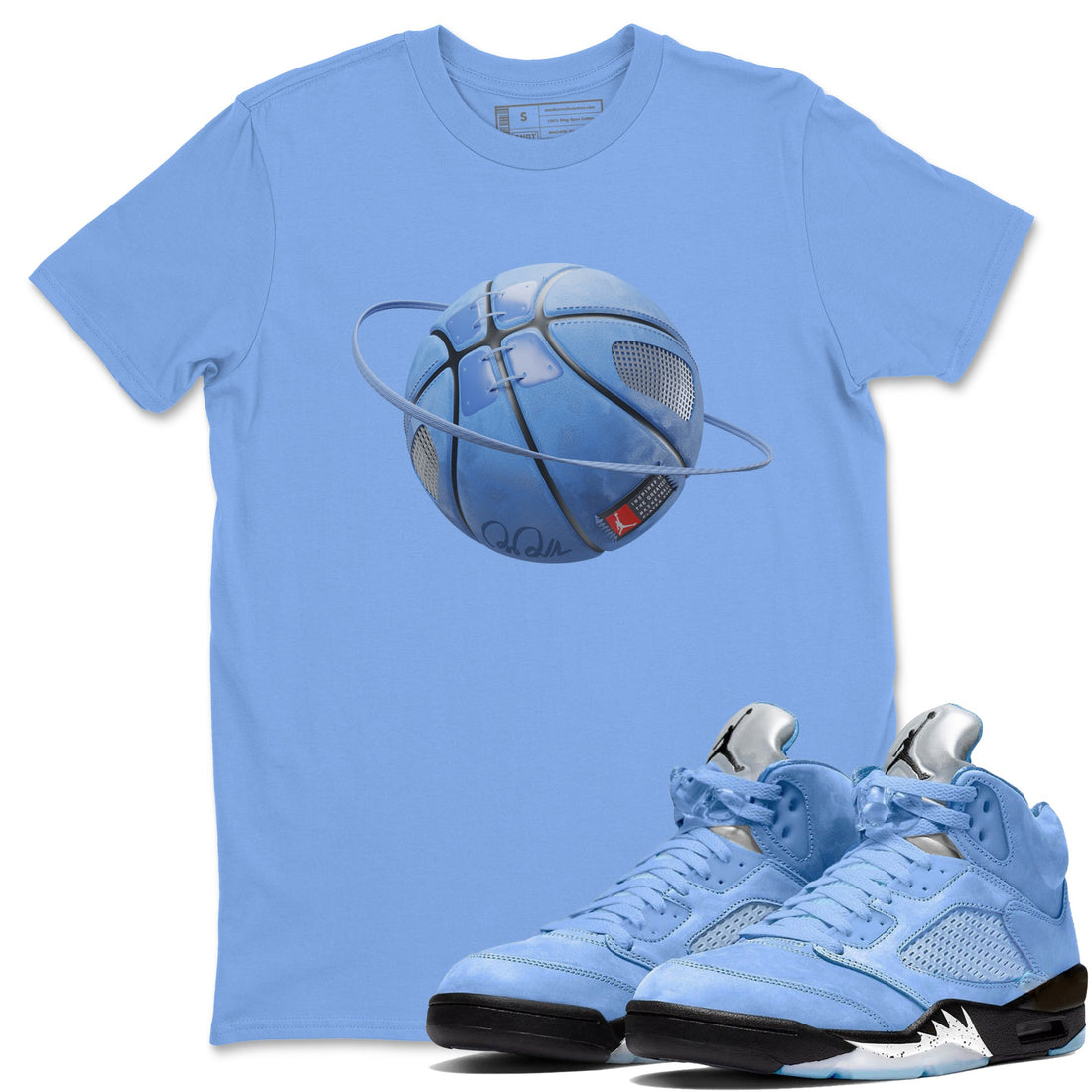 Basketball Planet Unisex Tops - Air Jordan 5 UNC