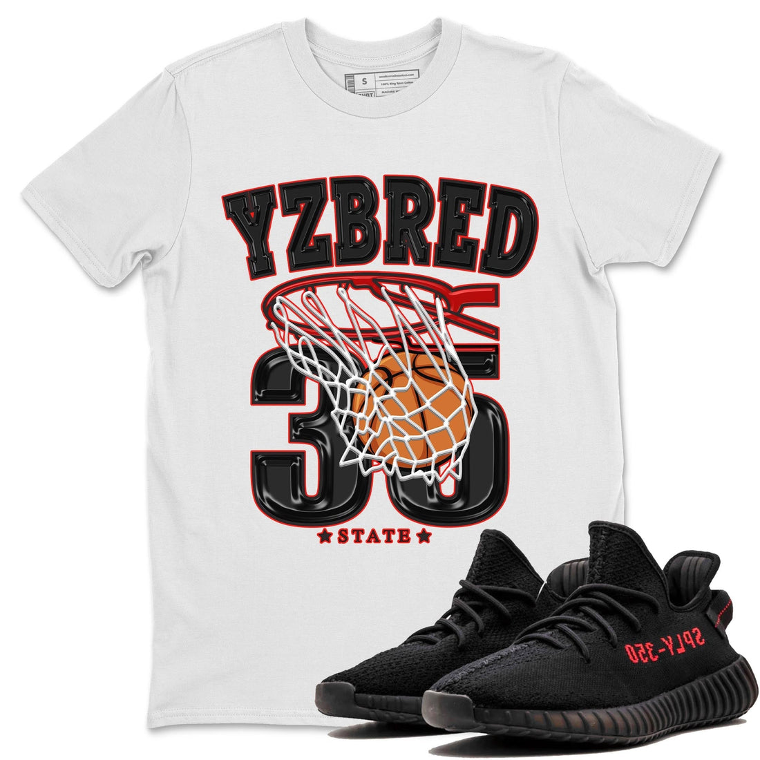 Basketball Sneaker Tee - Yeezy 350 Bred