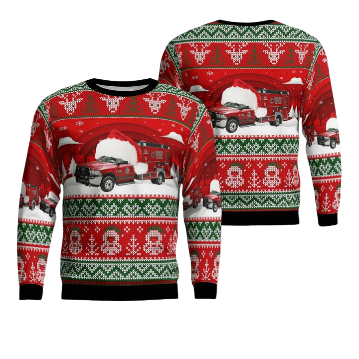 Bay County EMS Christmas AOP Sweater ? 8N01 ? Usalast