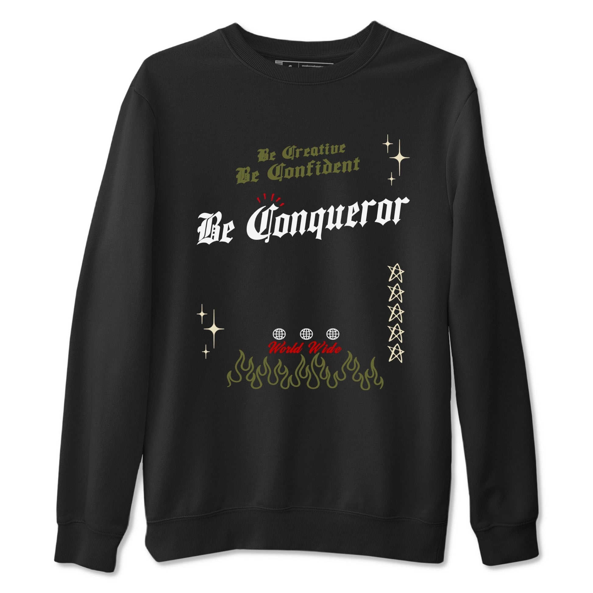 Be Conqueror Sneaker Tees - Air Jordan 1 Travis Scott Medium Olive