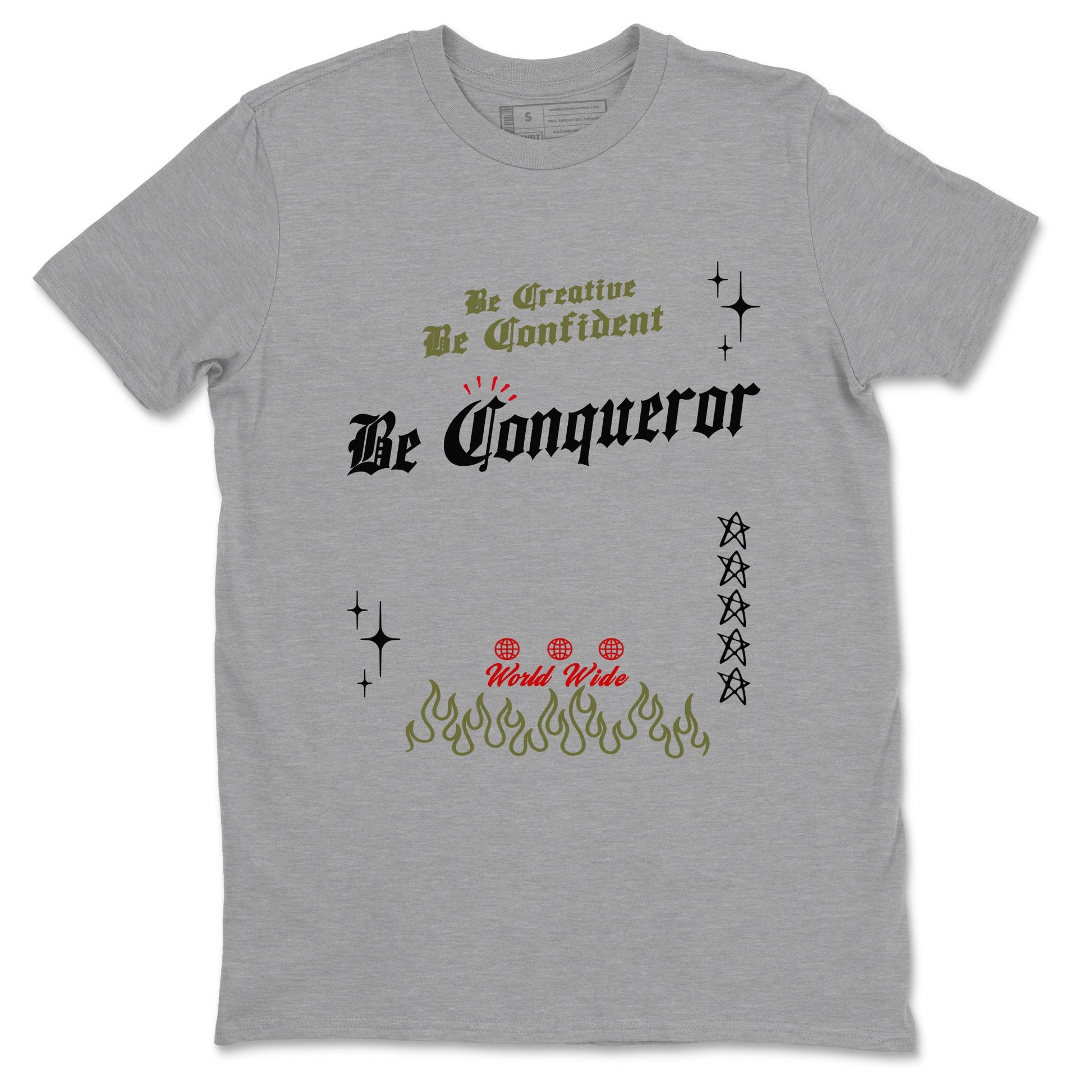 Be Conqueror Sneaker Tees - Air Jordan 1 Travis Scott Medium Olive