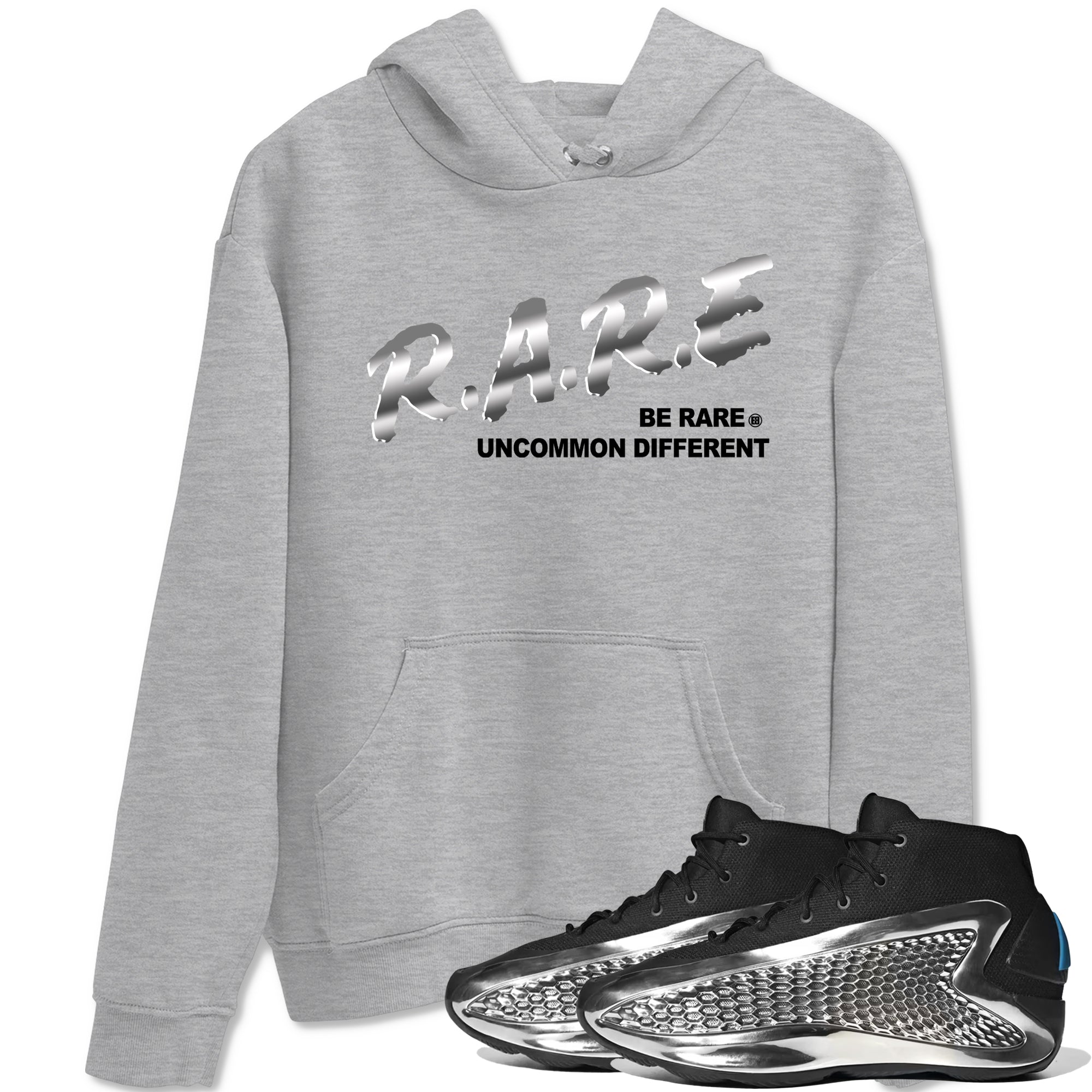 Be Rare Uncommon Different Sneaker Tees - AE 1 Silver Metallic