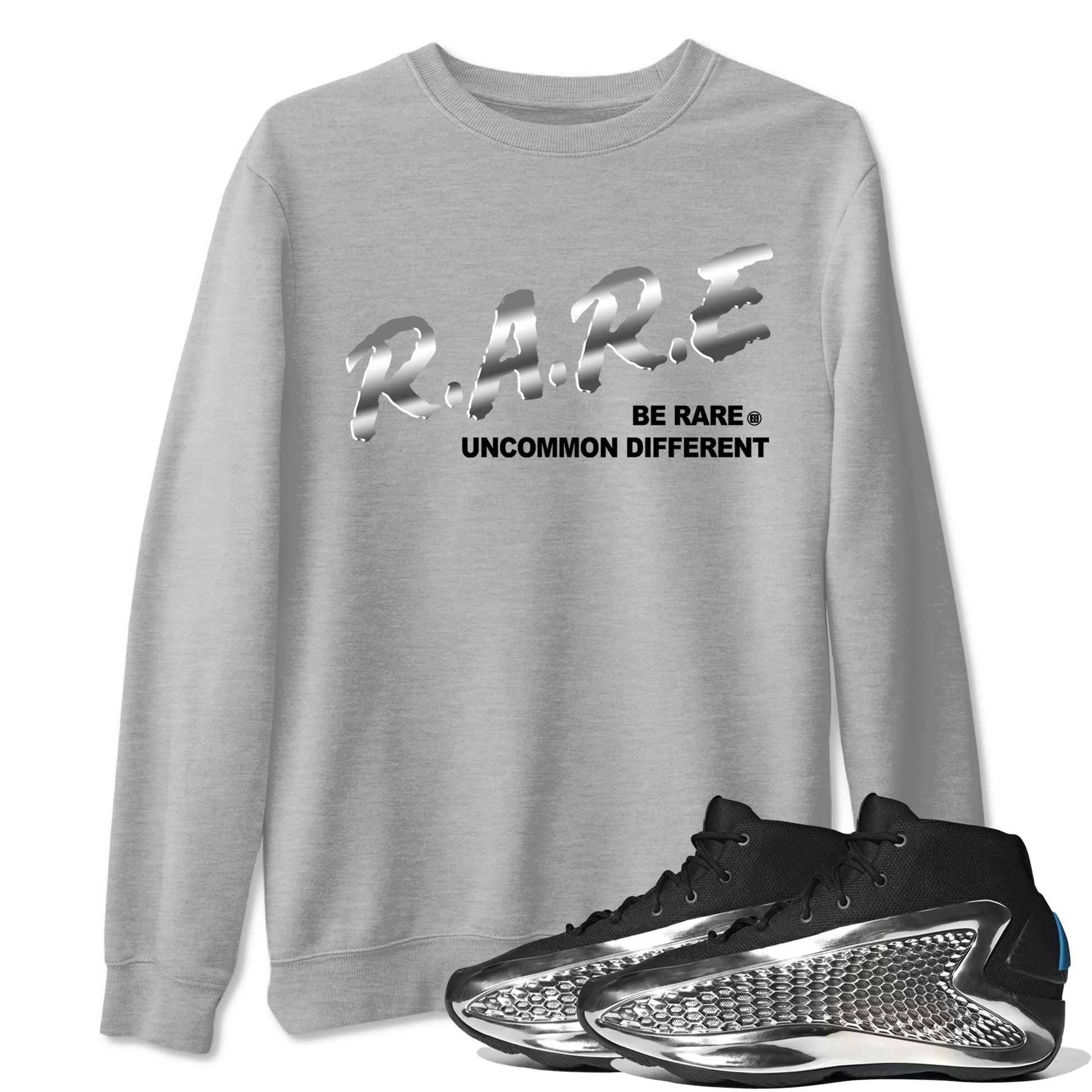 Be Rare Uncommon Different Sneaker Tees - AE 1 Silver Metallic