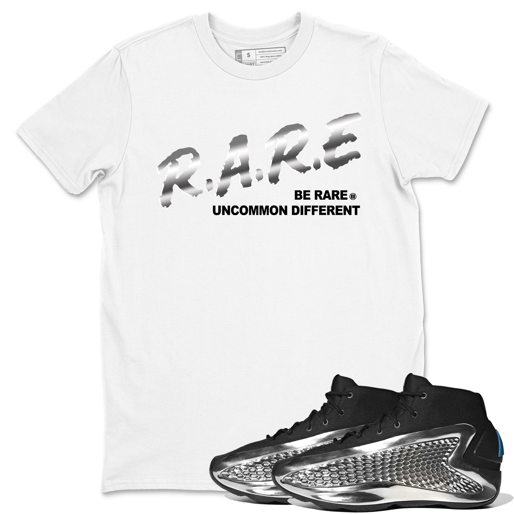 Be Rare Uncommon Different Sneaker Tees - AE 1 Silver Metallic