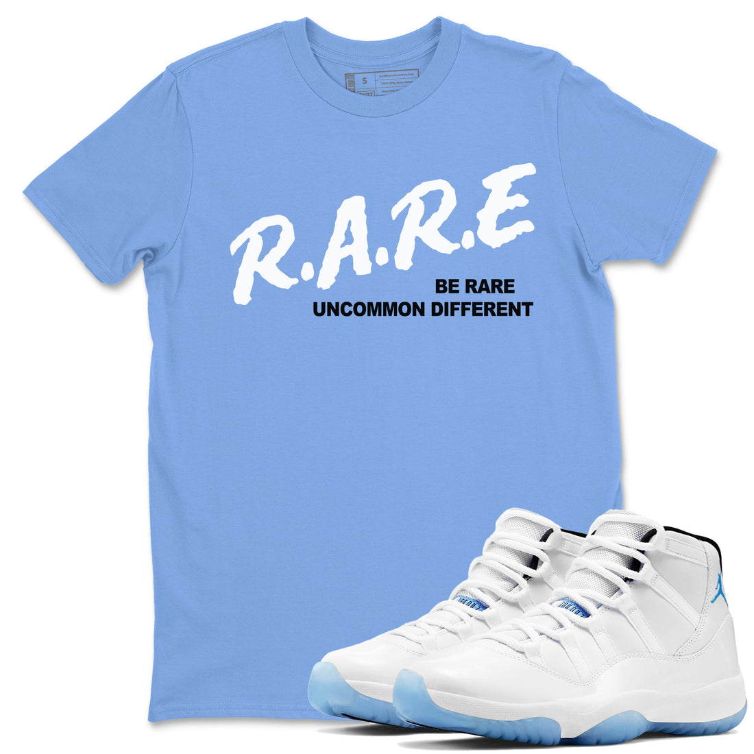 Be Rare Uncommon Different Sneaker Tees - Air Jordan 11 Legend Blue